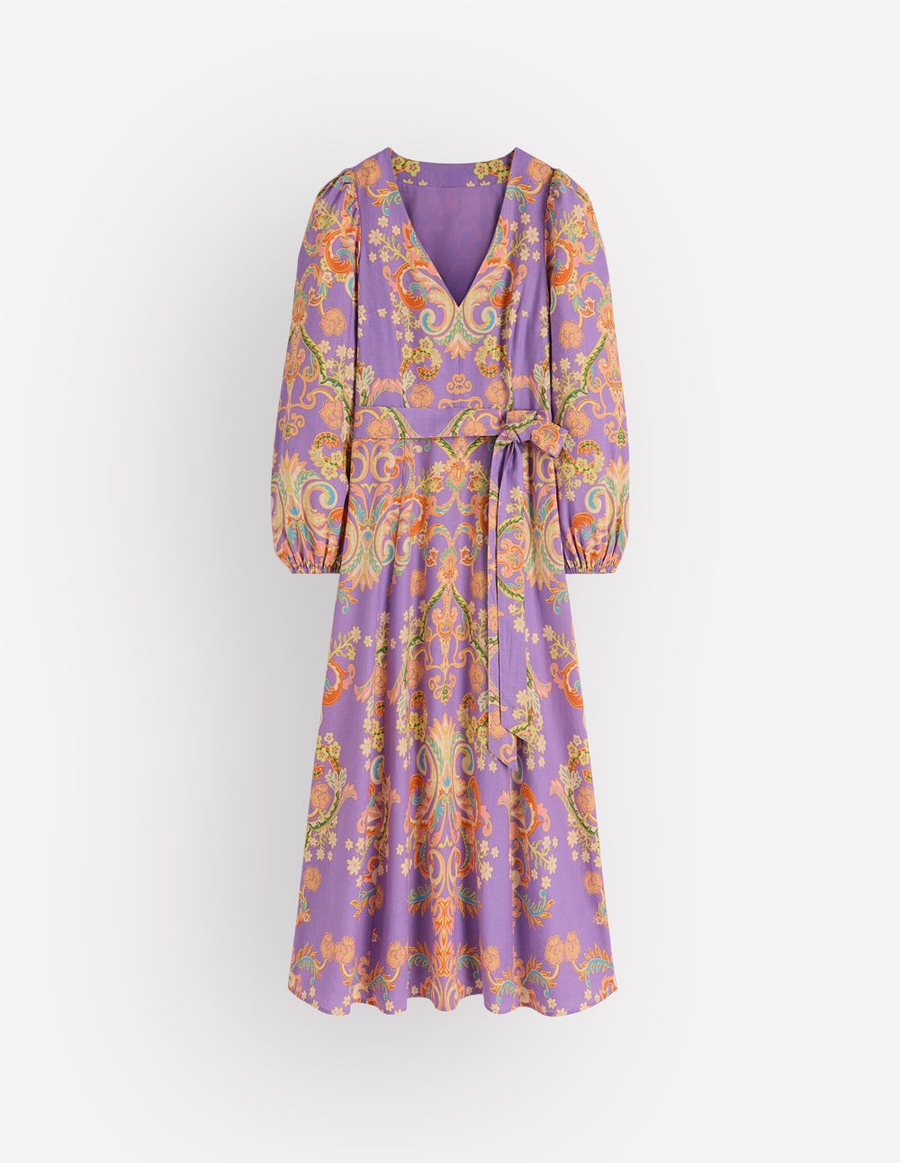 Florence Kleid aus Leinenmischgewebe-Bunt Bezaubernder Blumenstrauß-6