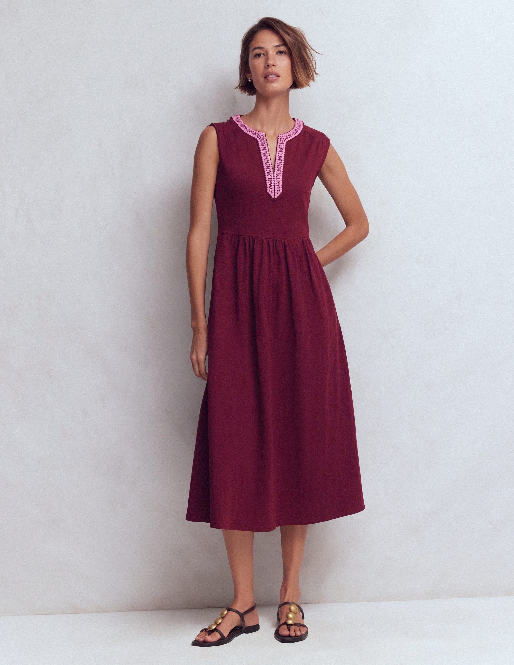 May Jersey-Midikleid-Dunkelviolett - Image 1