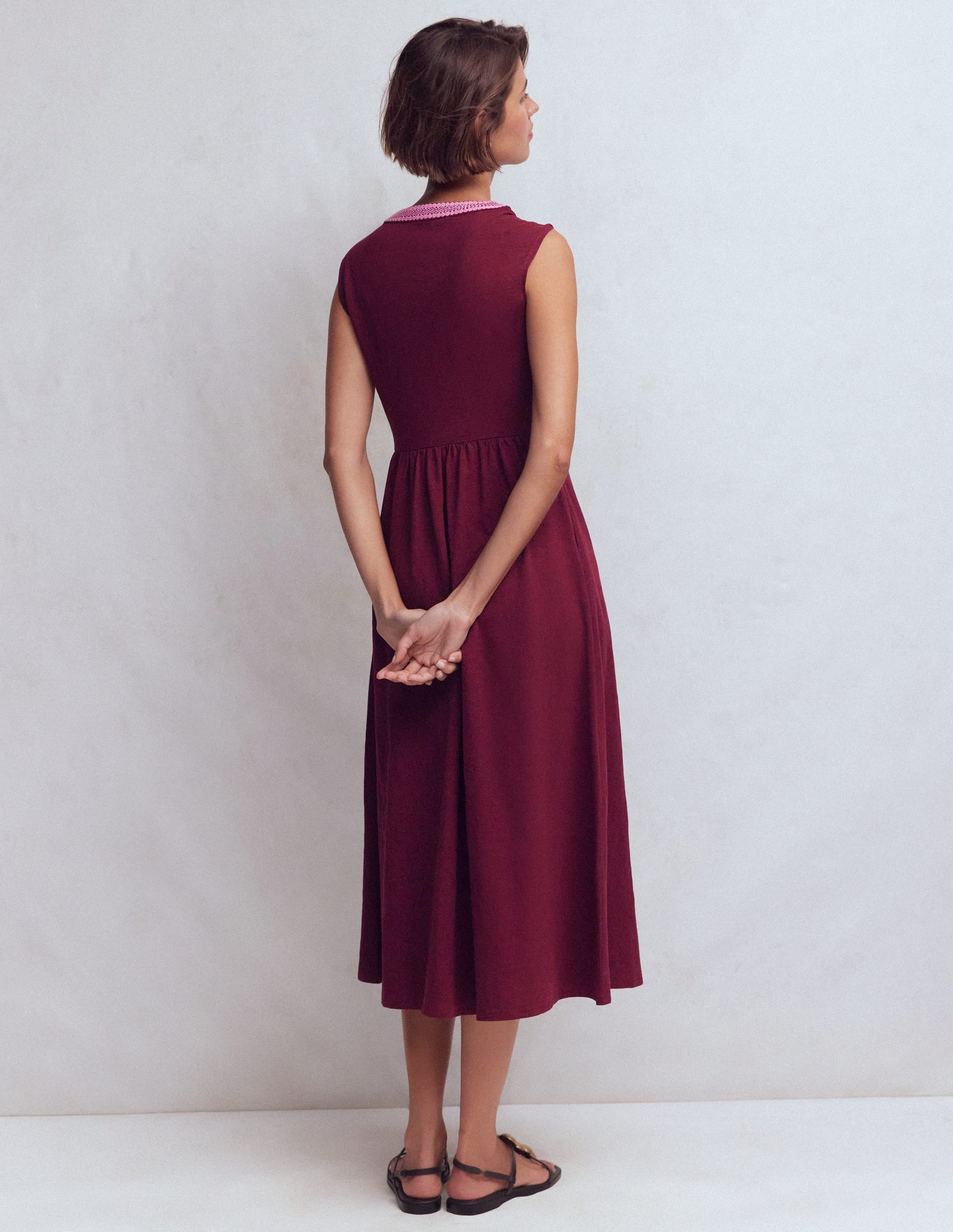 May Jersey-Midikleid-Dunkelviolett - Image 3