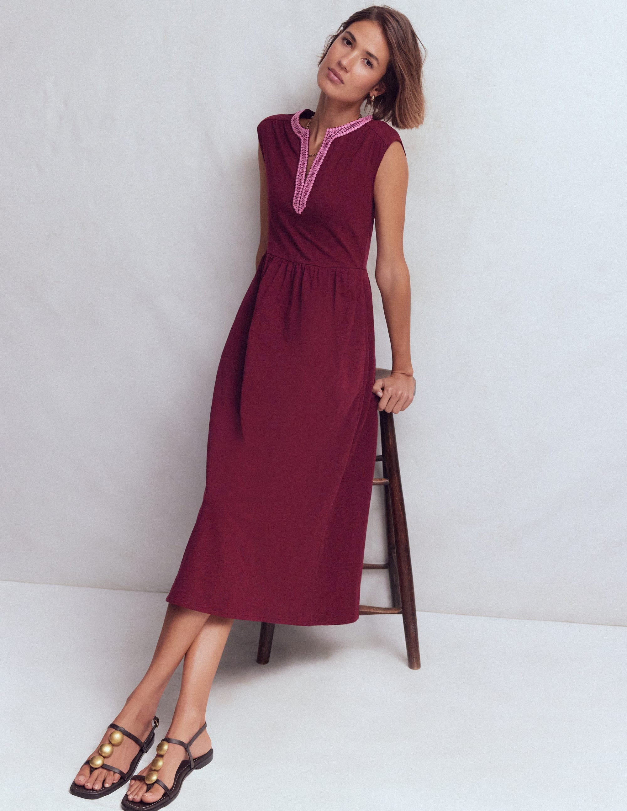 May Jersey-Midikleid-Dunkelviolett - Image 4