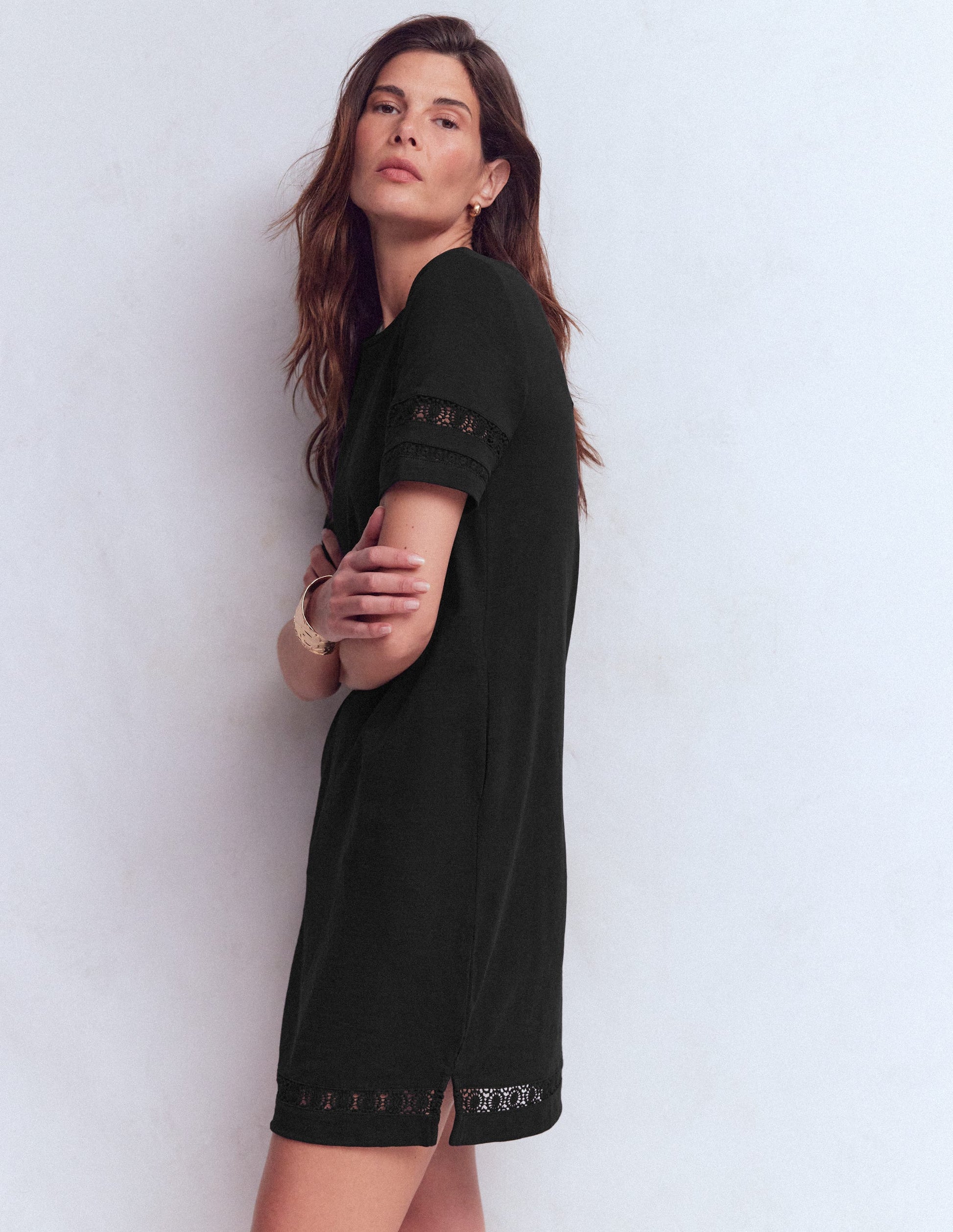 Hattie T-Shirt-Kleid aus Jersey-Schwarz-1
