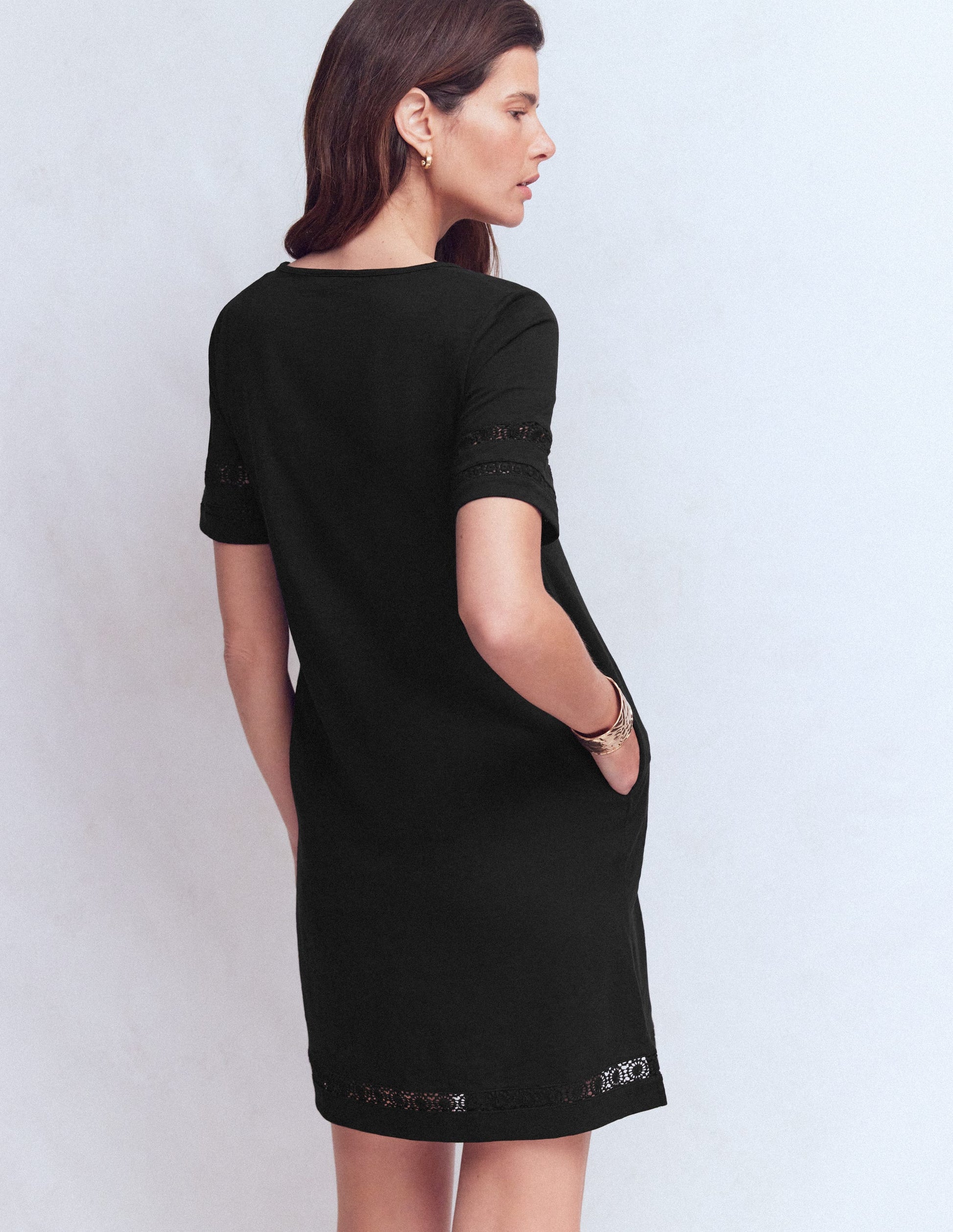 Hattie T-Shirt-Kleid aus Jersey-Schwarz-3