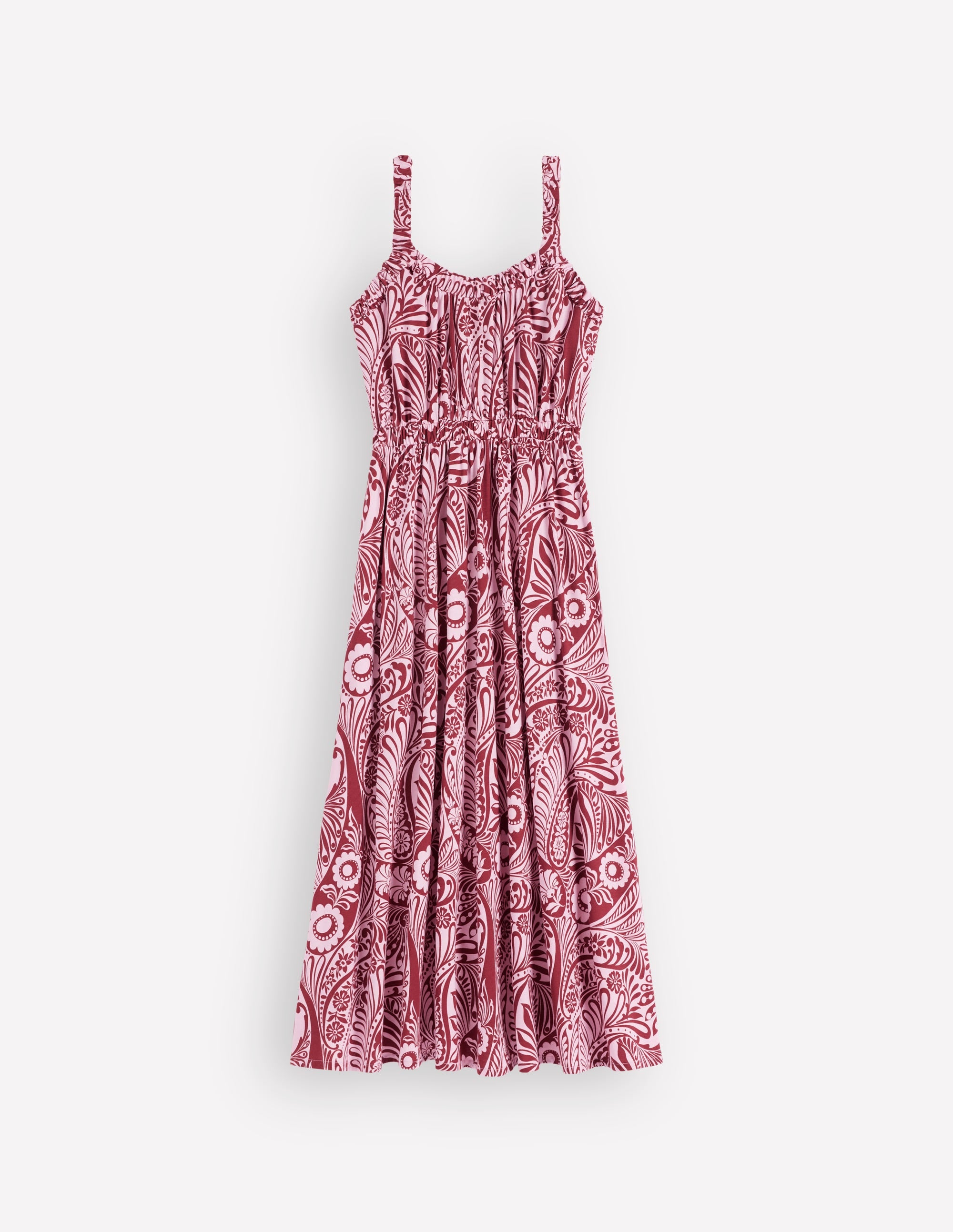 Jerseykleid mit tiefem Rundhalsausschnitt-Rosa, Verwunschenes Paisleymuster - Image 6