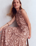 Camalie Jersey-Maxikleid-Umbra, Blühendes Blumenbeet
