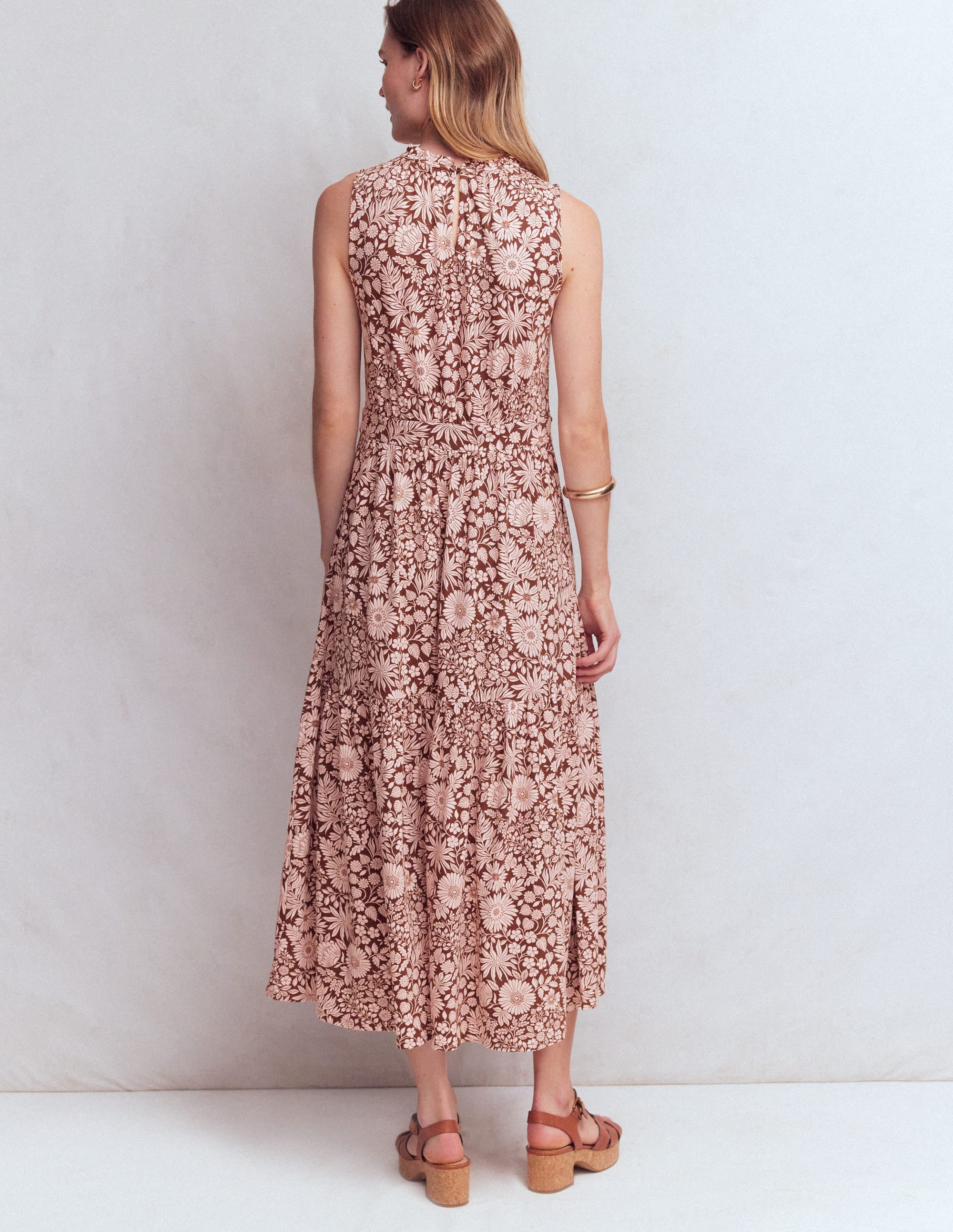 Camalie Jersey-Maxikleid-Umbra, Blühendes Blumenbeet - Image 3