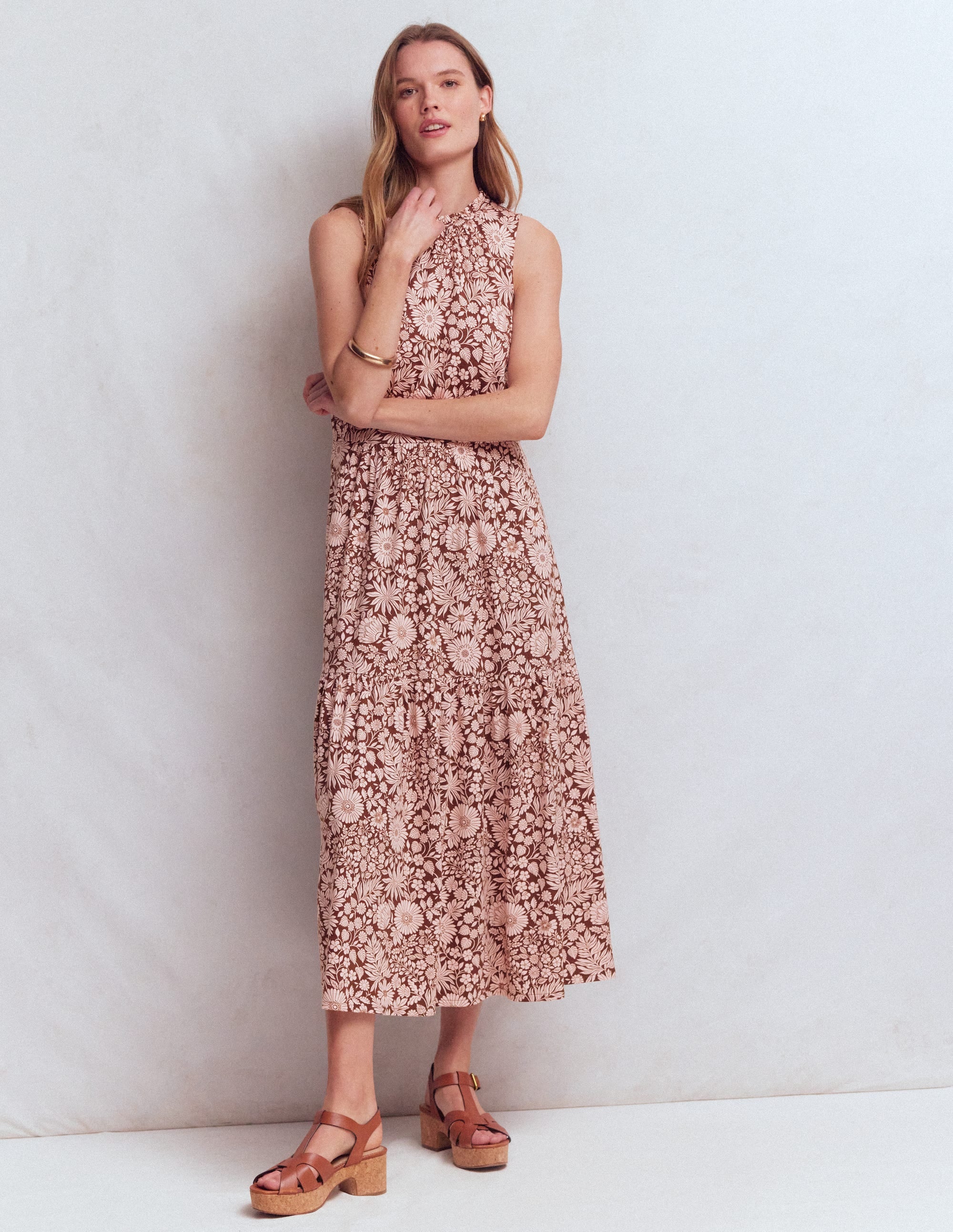 Camalie Jersey-Maxikleid-Umbra, Blühendes Blumenbeet - Image 4