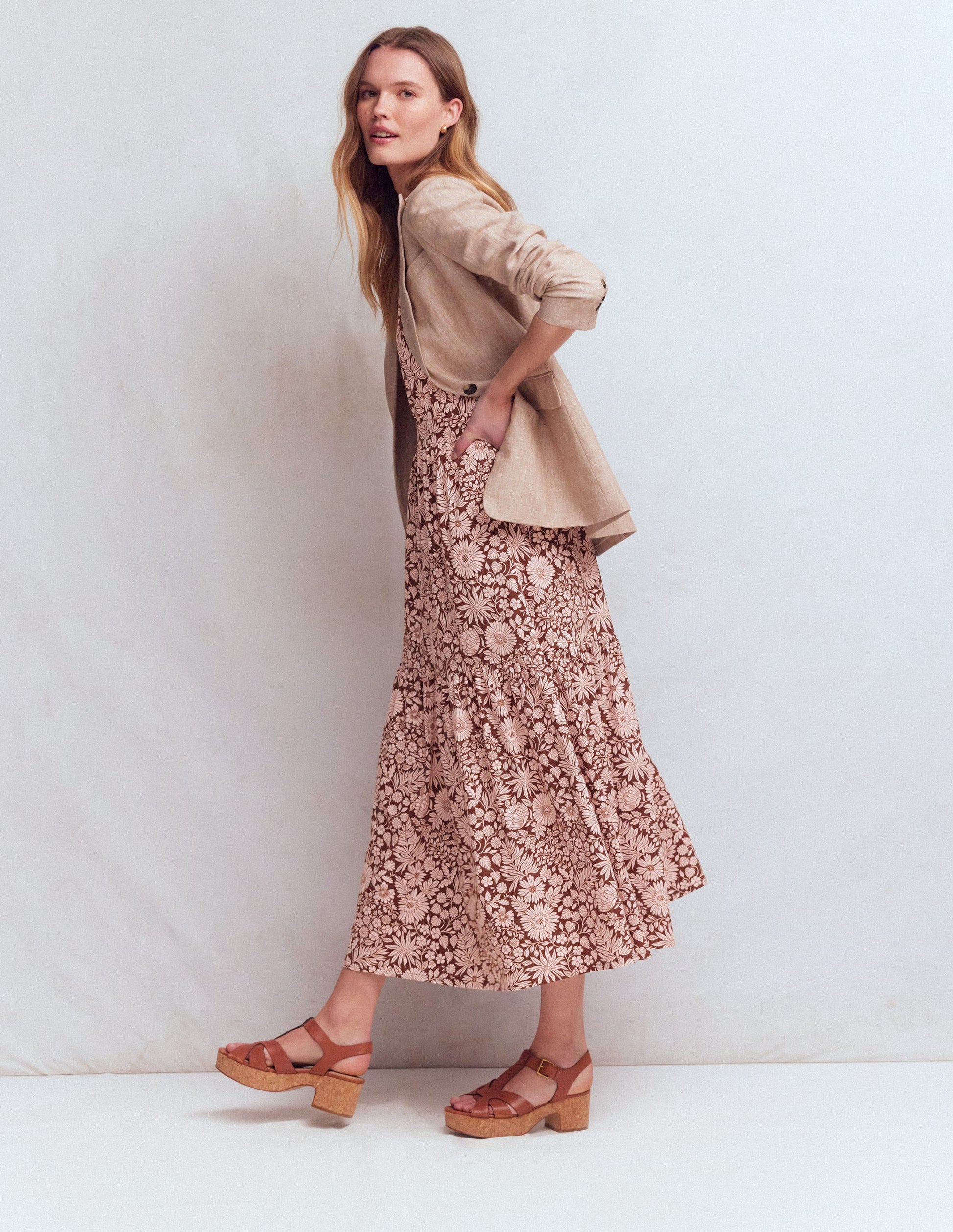 Camalie Jersey-Maxikleid-Umbra, Blühendes Blumenbeet-7