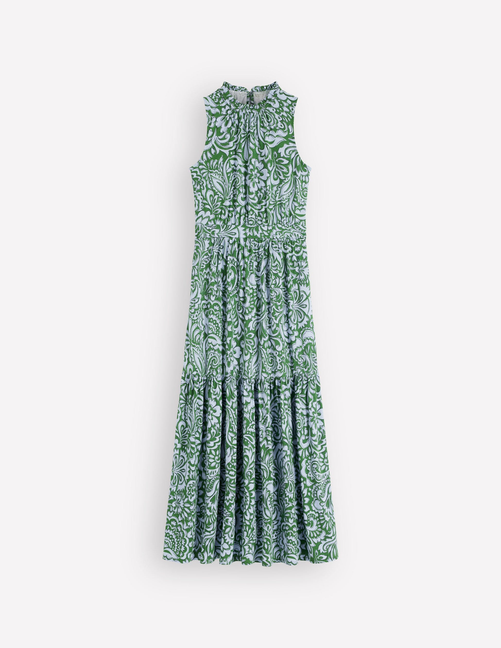 Camalie Jersey-Maxikleid-Grün, Kunstvolle Gardenie-5