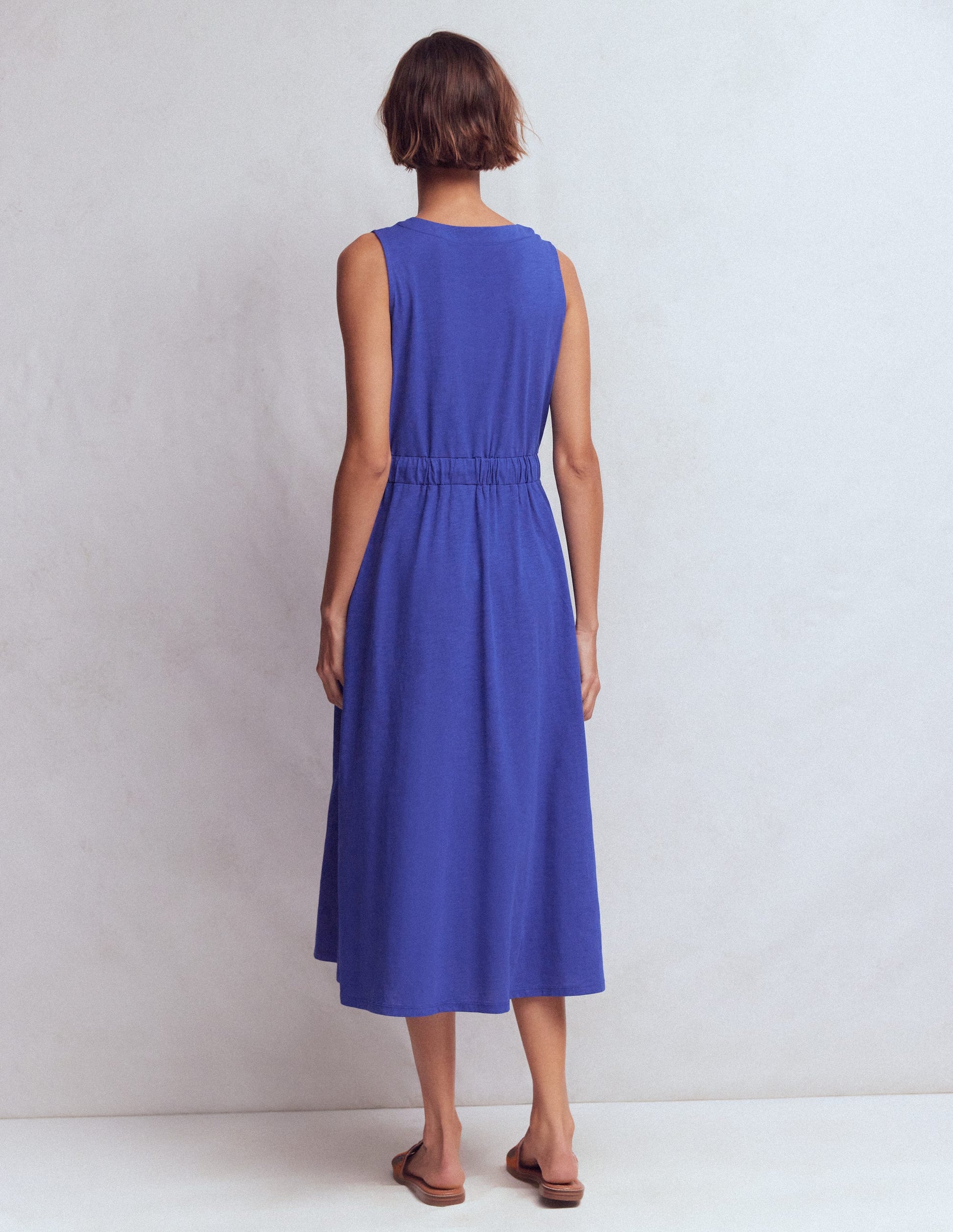 Delphine Jersey-Midikleid-Saphirblau-4