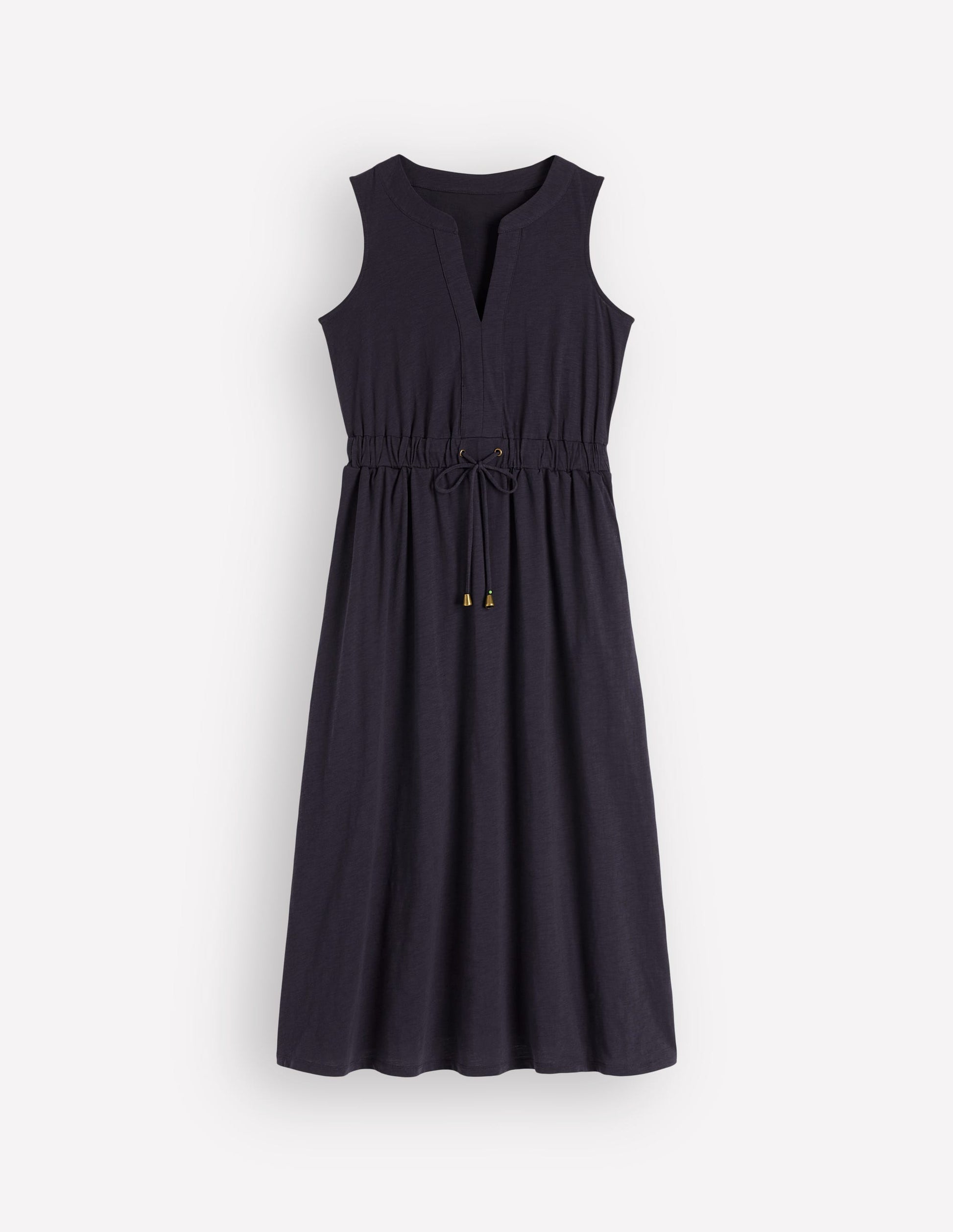 Delphine Jersey-Midikleid-Marineblau-5