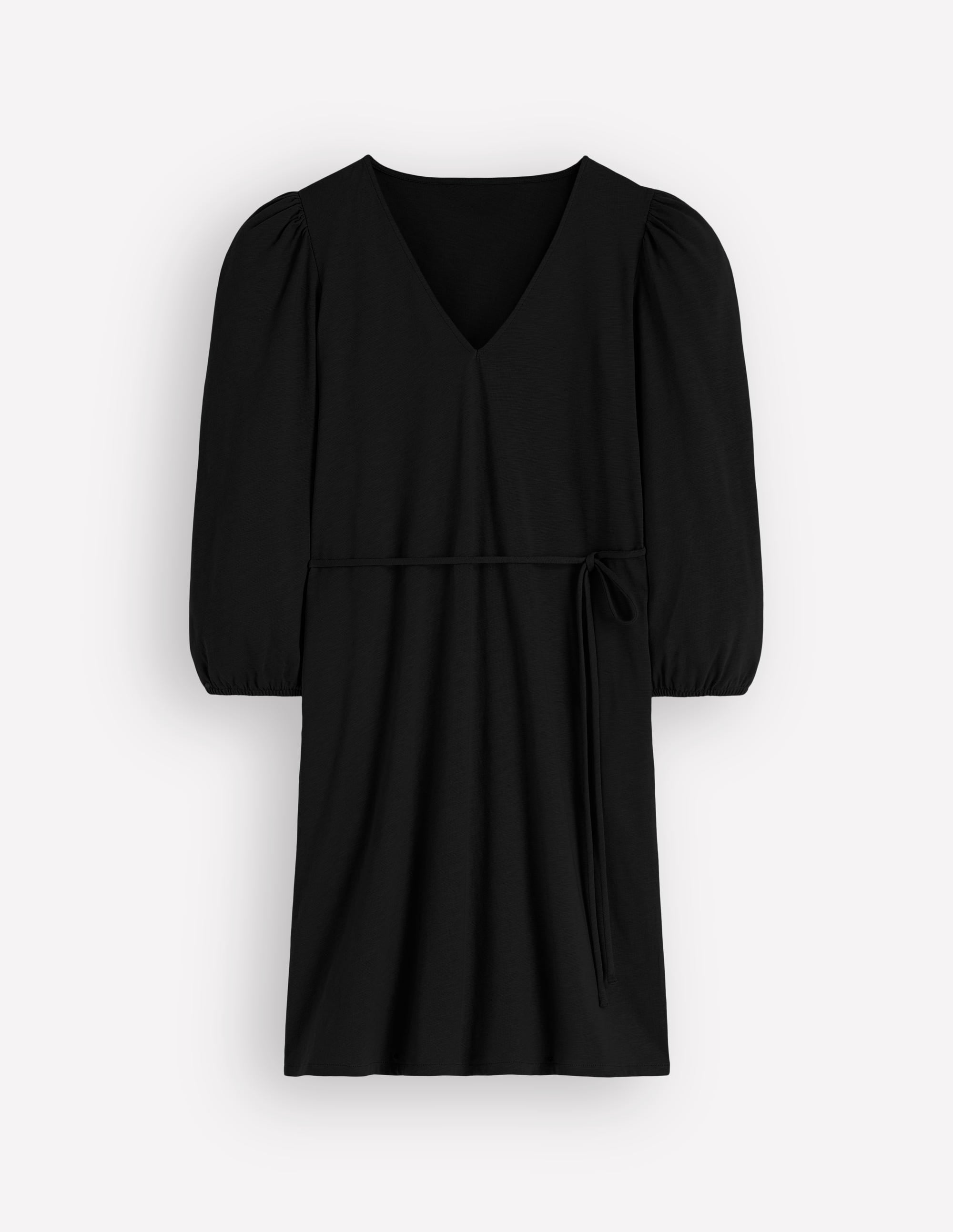 Cary Kurzes Kleid mit V-Ausschnitt-Schwarz - Image 5