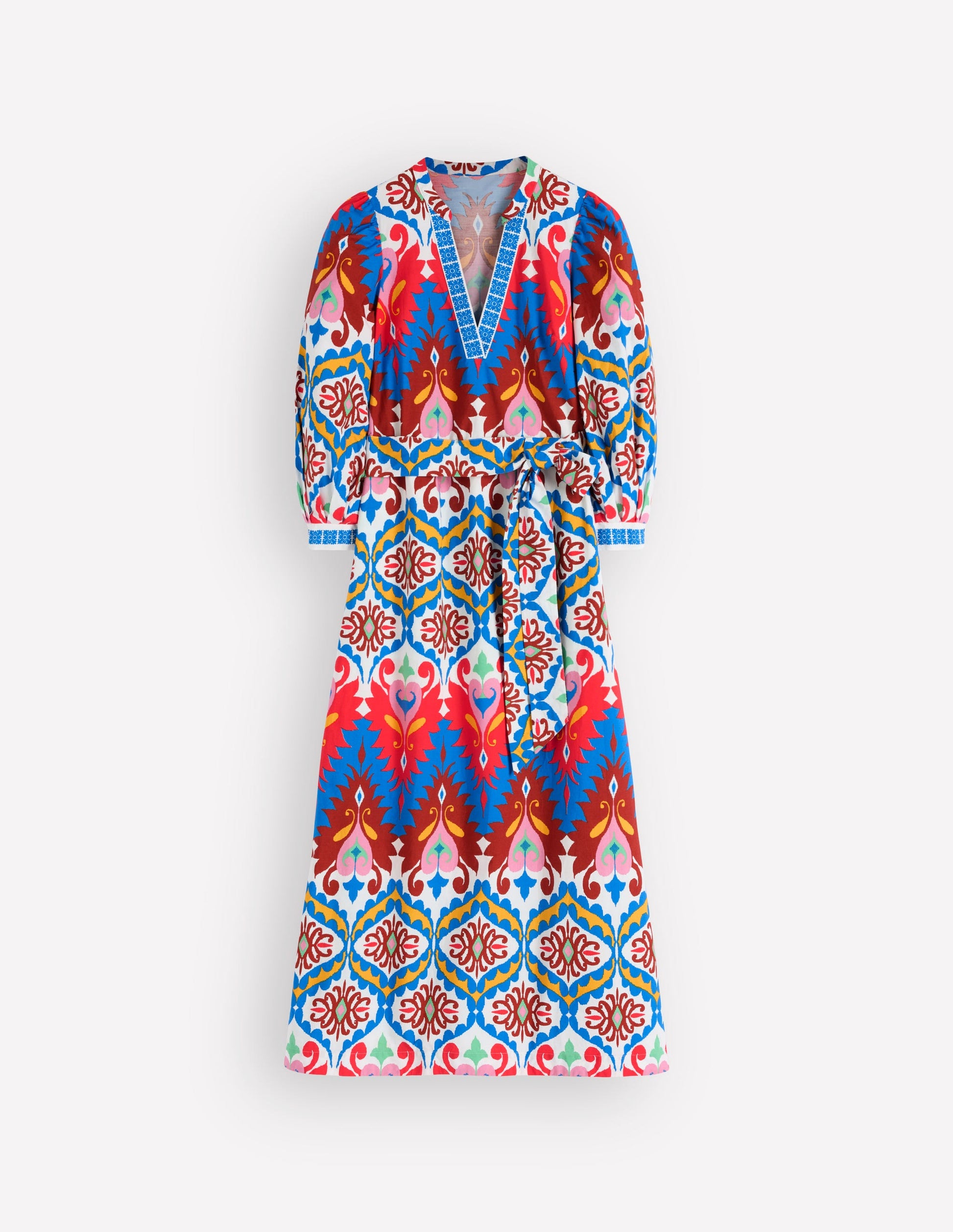 Octavia Baumwollkleid-Bunt Traumhaftes Ikat-Muster-7