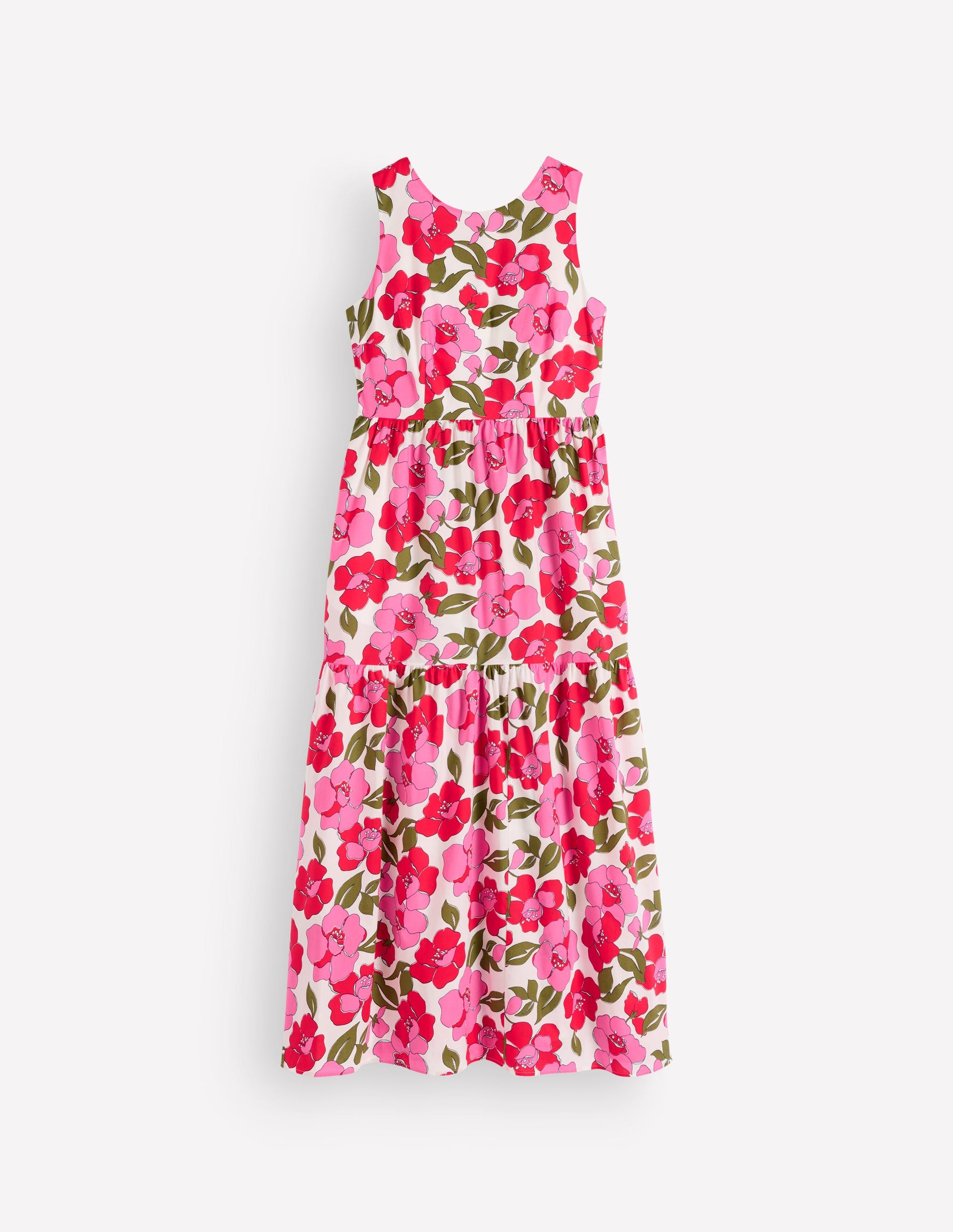 Ärmelloses Popeline-Kleid-Rosa Strahlende Blüte-9