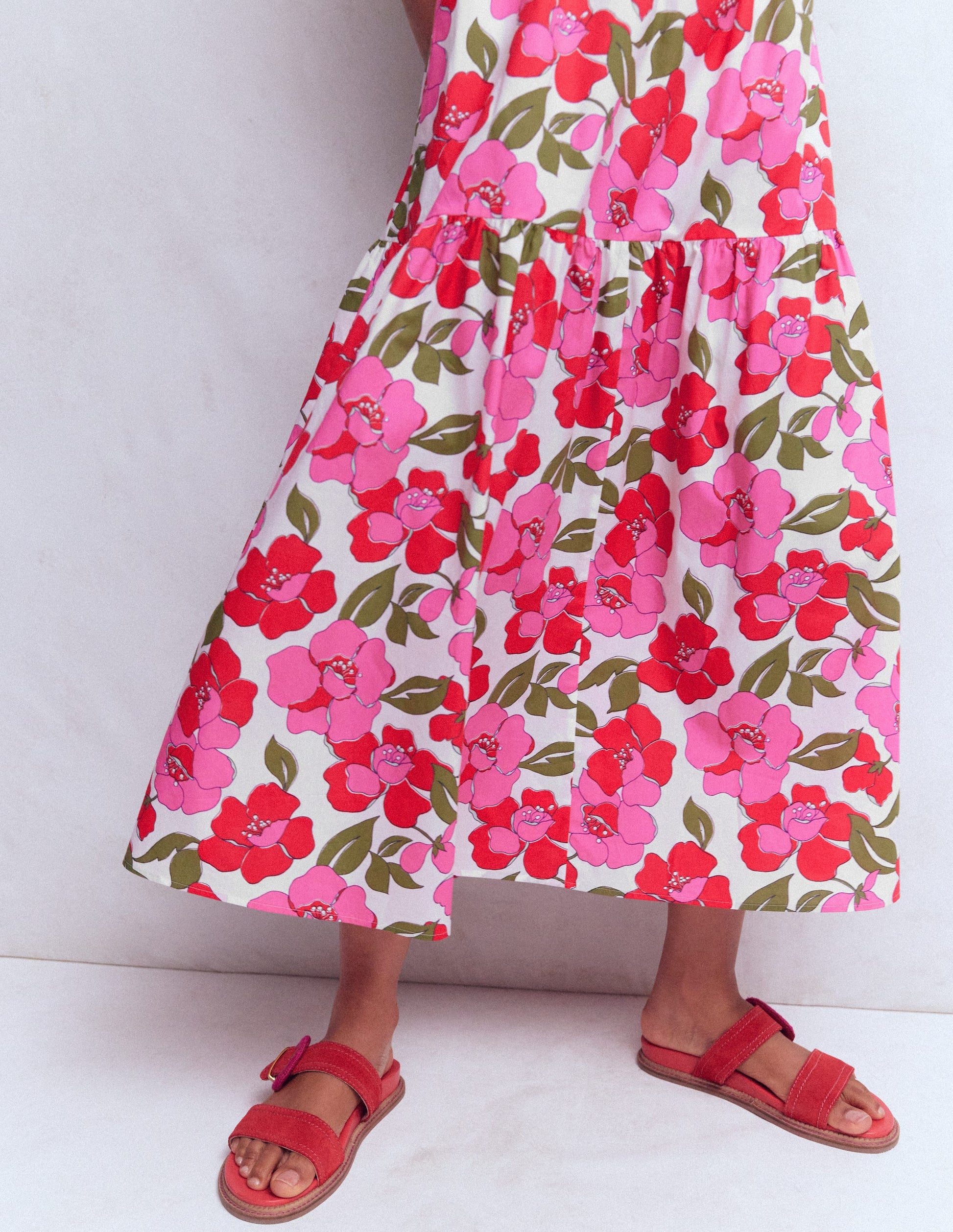 Ärmelloses Popeline-Kleid-Rosa Strahlende Blüte-8