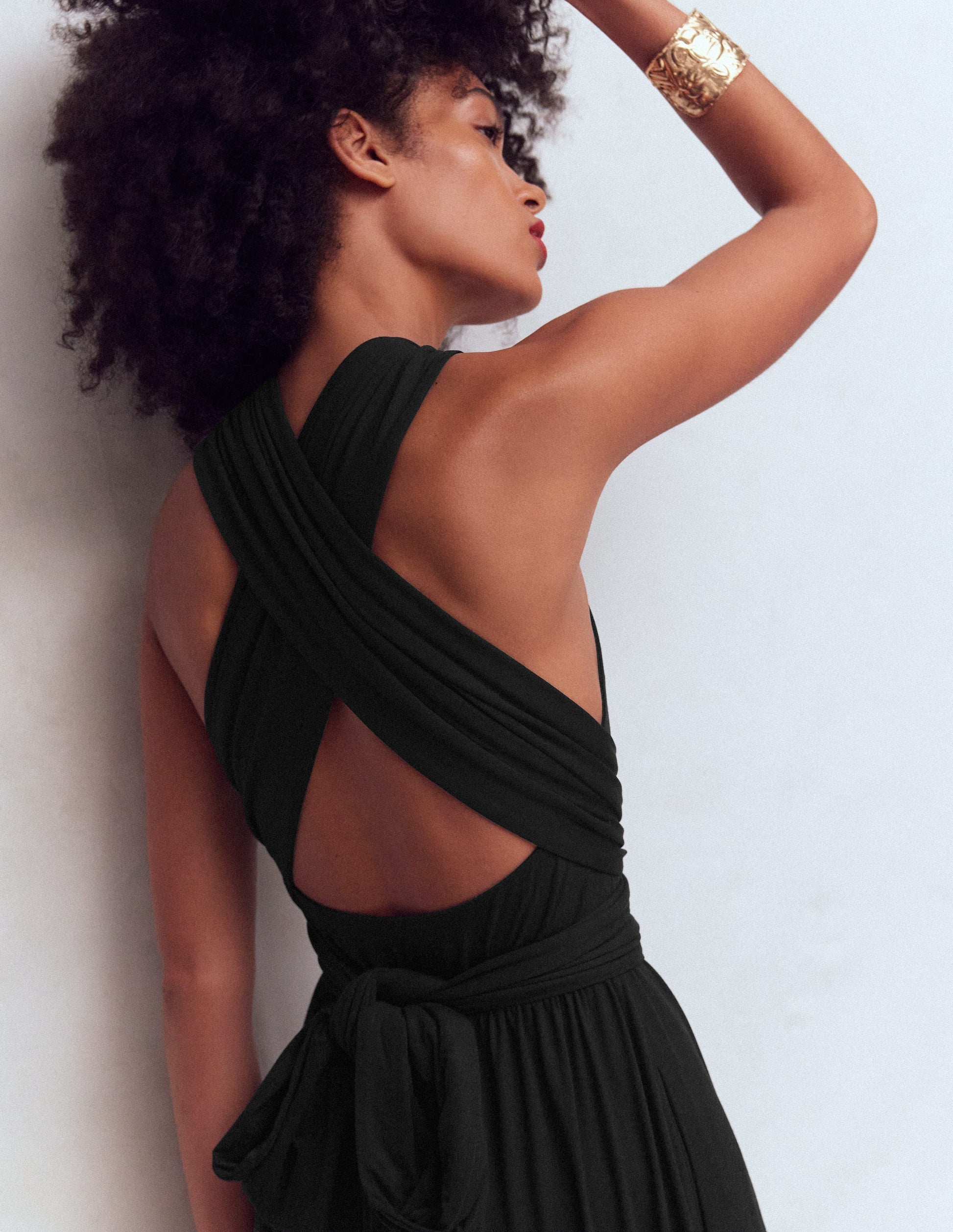 Multiway-Maxikleid aus Jersey-Schwarz-2