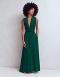 Multiway-Maxikleid aus Jersey-Dunkles Smaragdgrün