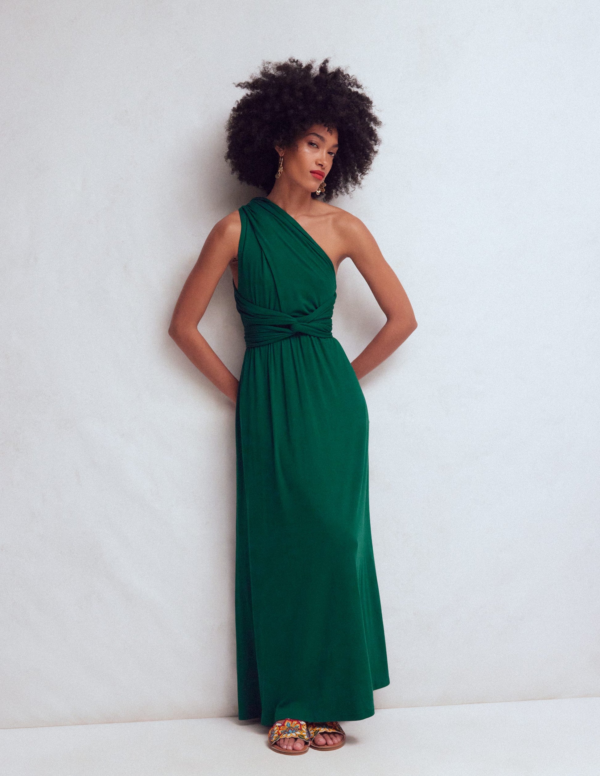 Multiway-Maxikleid aus Jersey-Dunkles Smaragdgrün-6