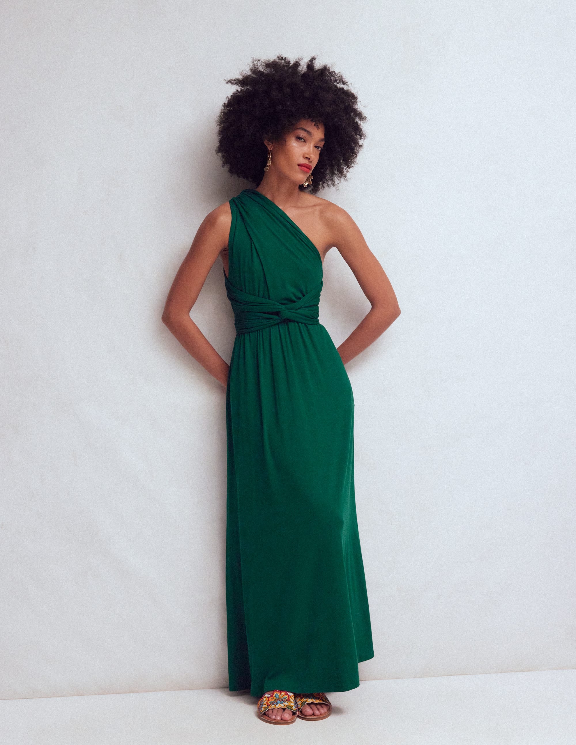 Multiway-Maxikleid aus Jersey-Dunkles Smaragdgrün - Image 6