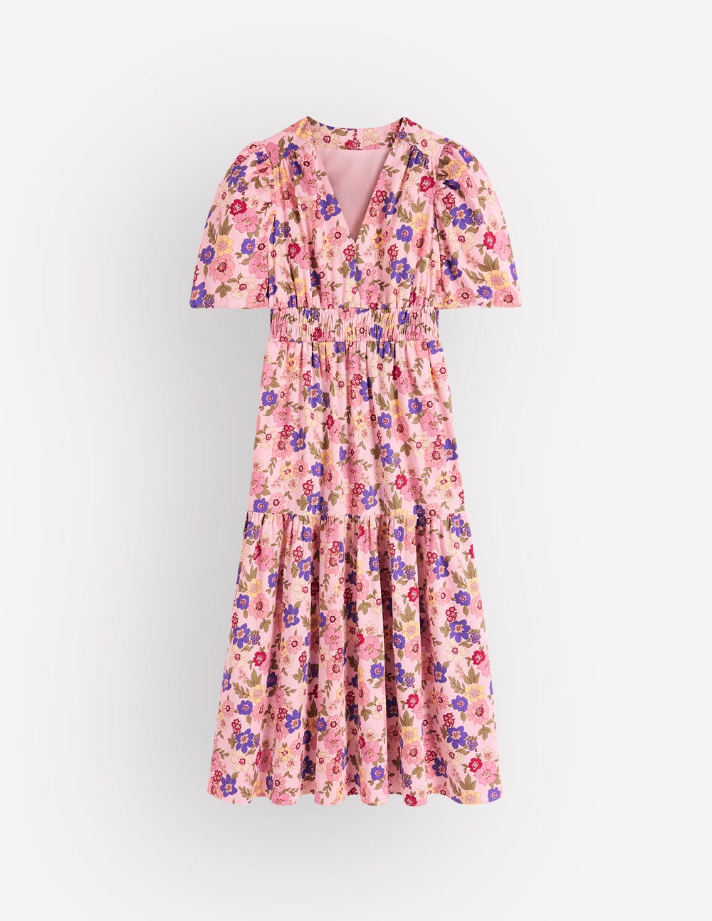 Irene Baumwollkleid mit Puffärmeln-Rosa, Blühender Garten - Image 7