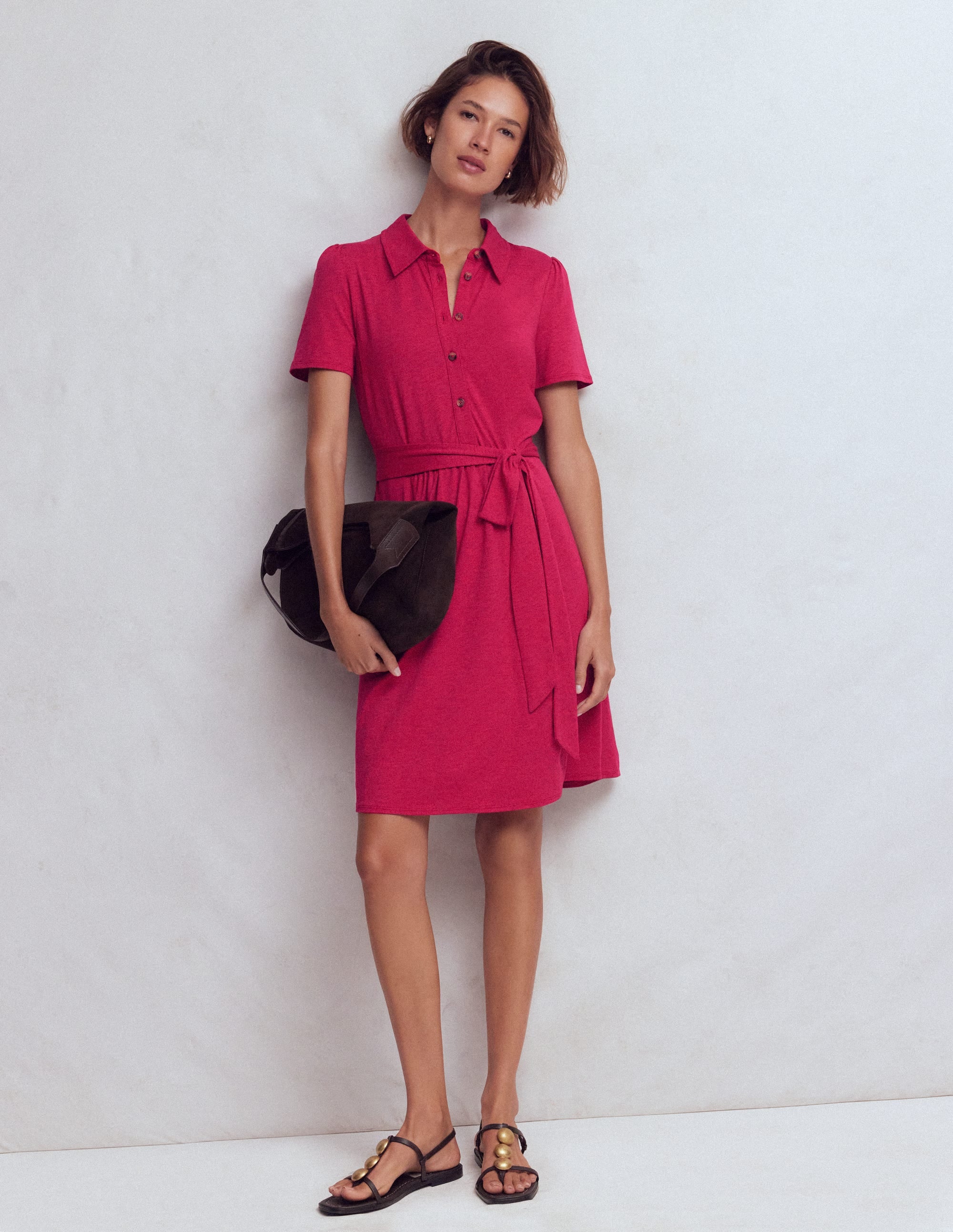 Patti Kurzes Jersey-Hemdblusenkleid-Süßkirsche - Image 4