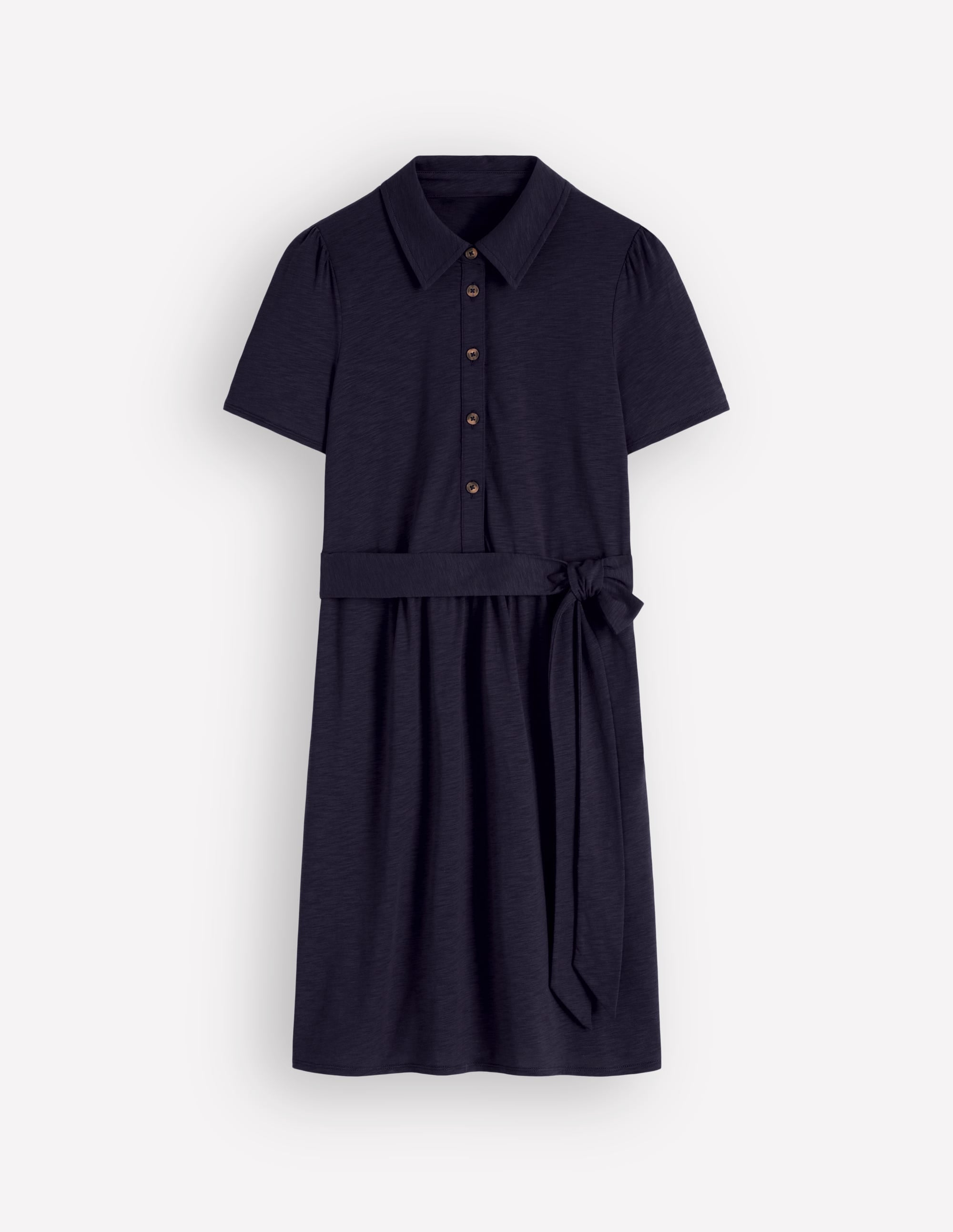 Patti Kurzes Jersey-Hemdblusenkleid-Marineblau - Image 7