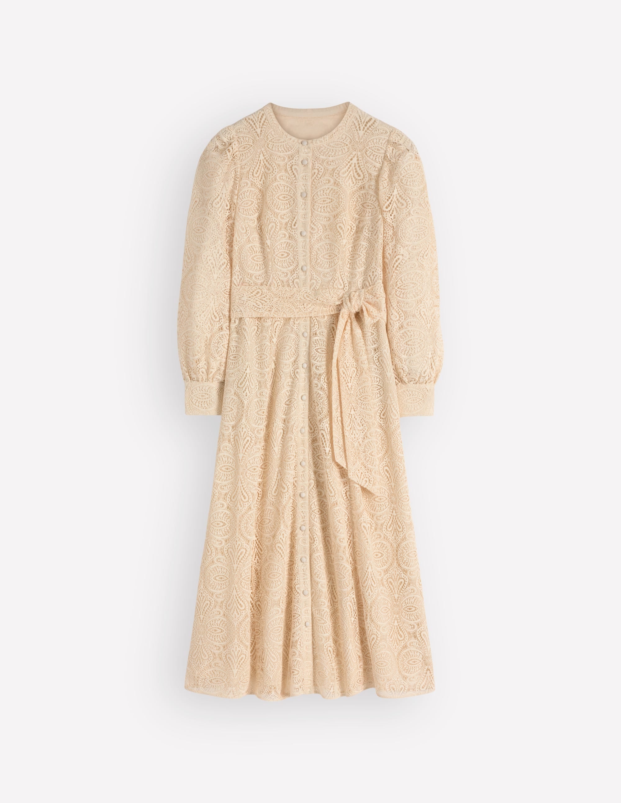 Spitzenkleid mit Blousonärmeln-Naturweiß Spitze - Image 9