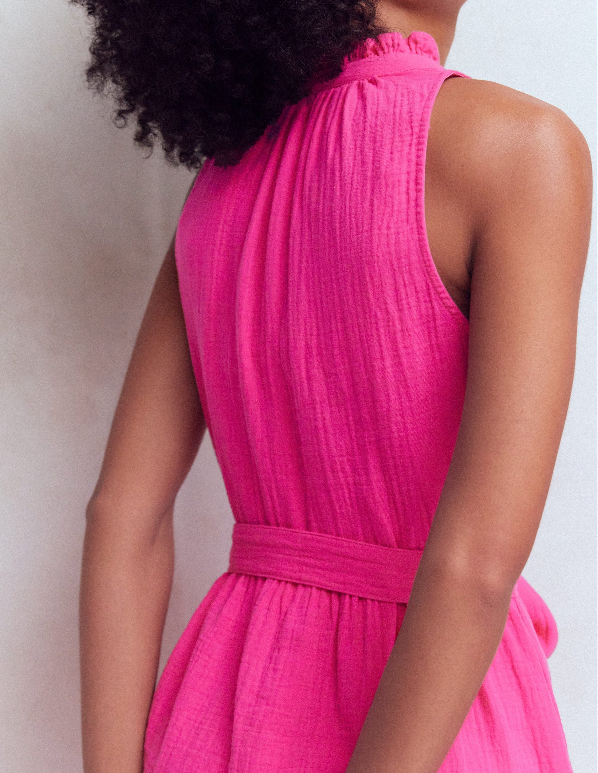 Viv Kurzes Doppeltuch-Kleid-Rosarot-2