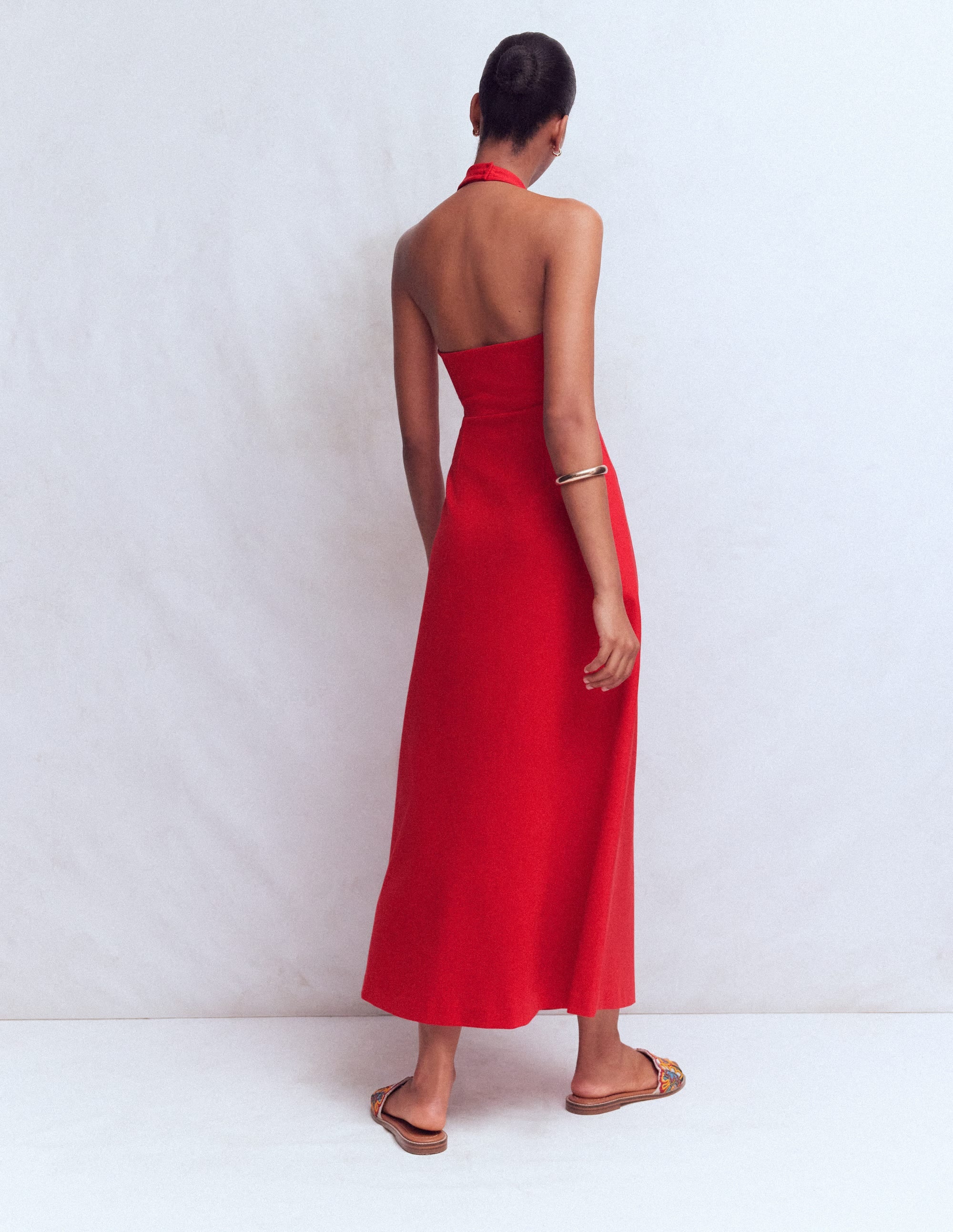 Empire-Maxikleid mit Neckholder-ROT - Image 3