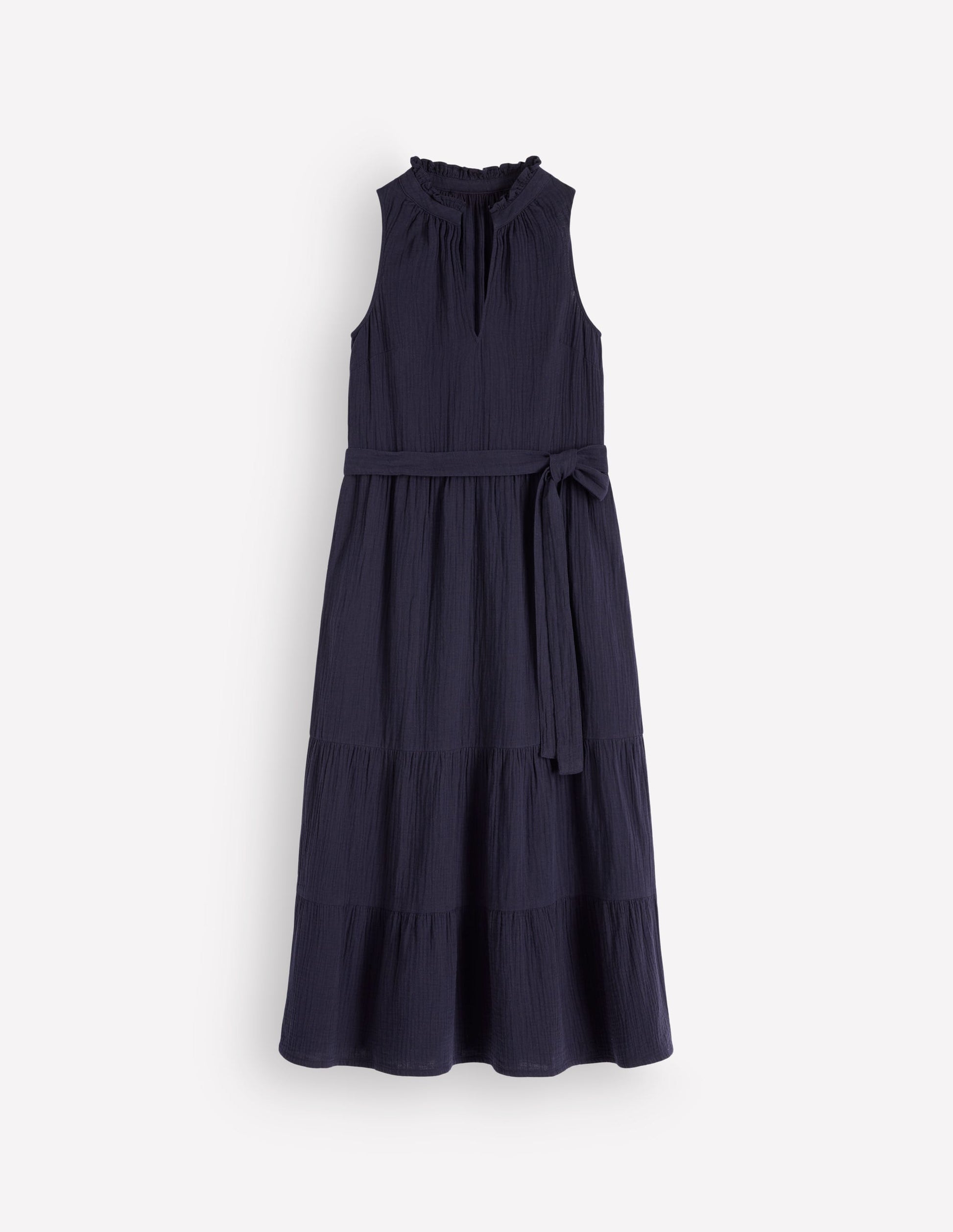 Viv Doppeltuch-Maxikleid-Marineblau-6