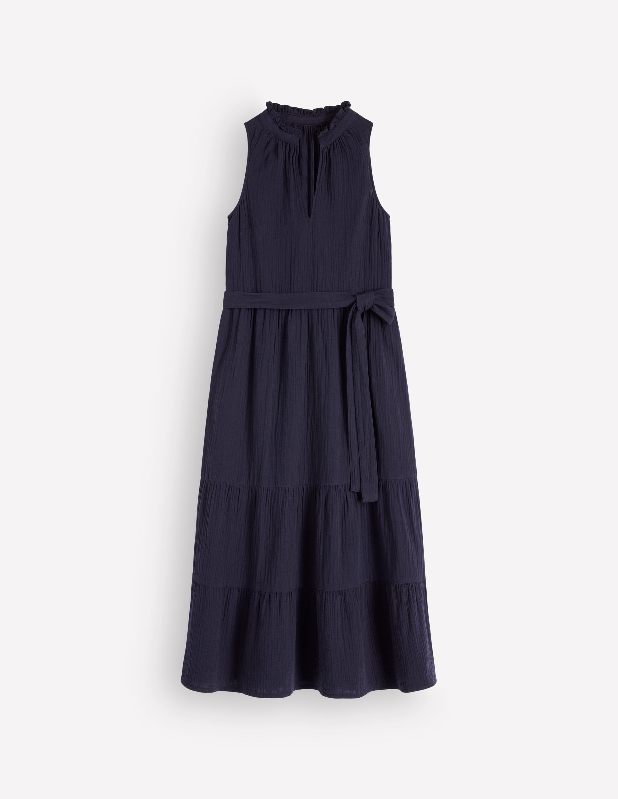 Viv Double Cloth Maxi Dress-Navy - Image 6
