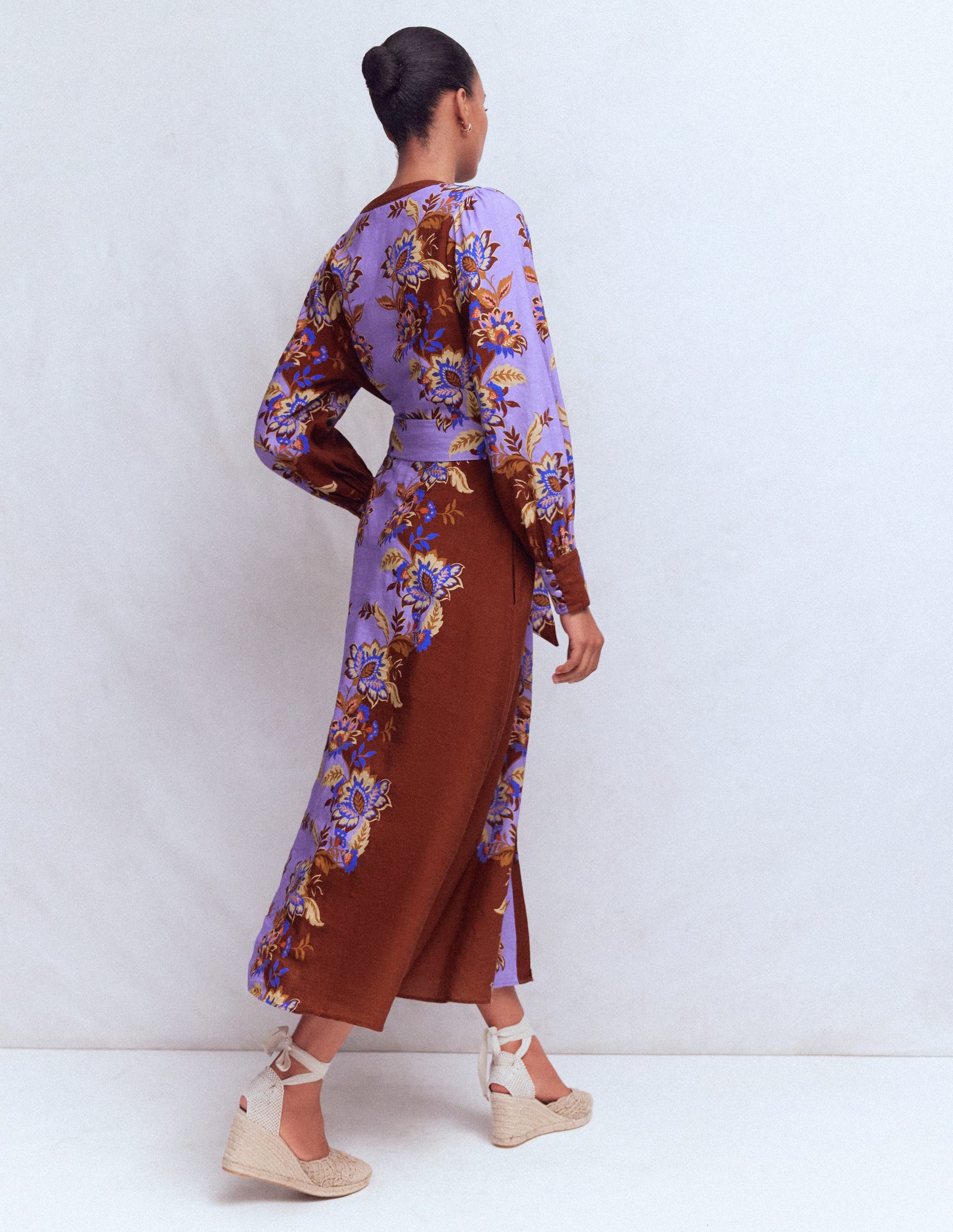 Kleid für besondere Anlässe mit Blousonärmeln-Bunt Superblüten-4