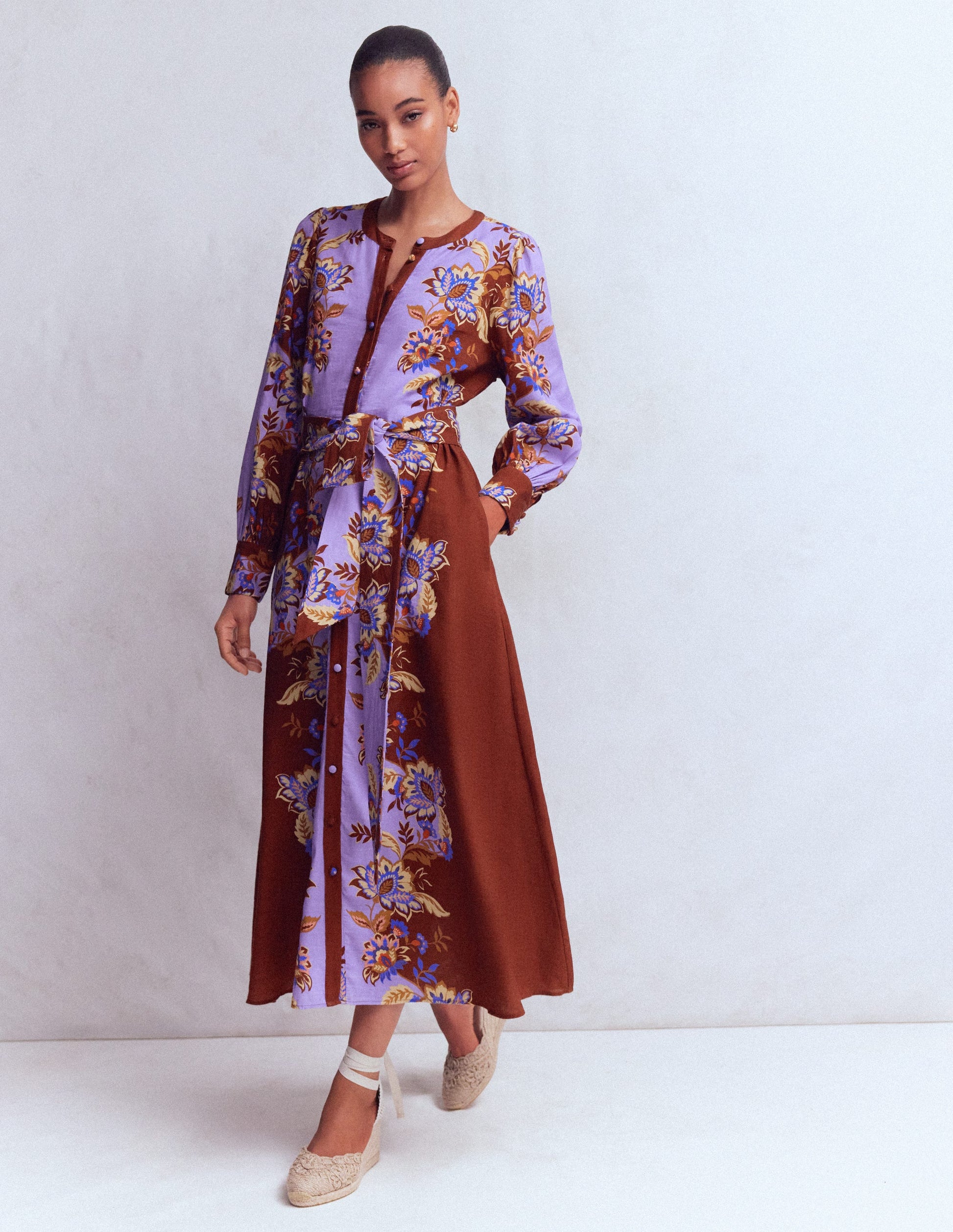 Kleid für besondere Anlässe mit Blousonärmeln-Bunt Superblüten-5