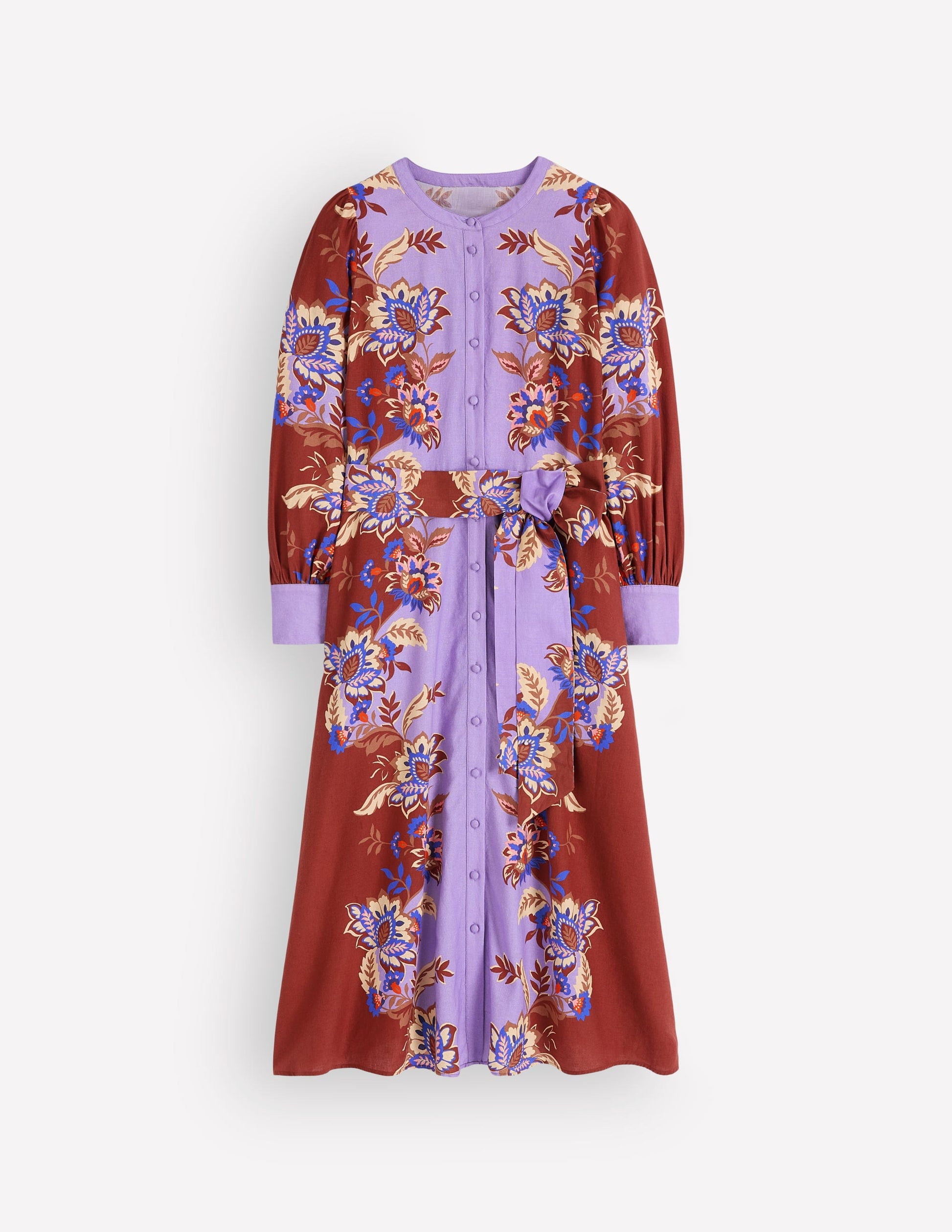 Robe de cérémonie à manches blousantes-Motif Super Bloom multi-7