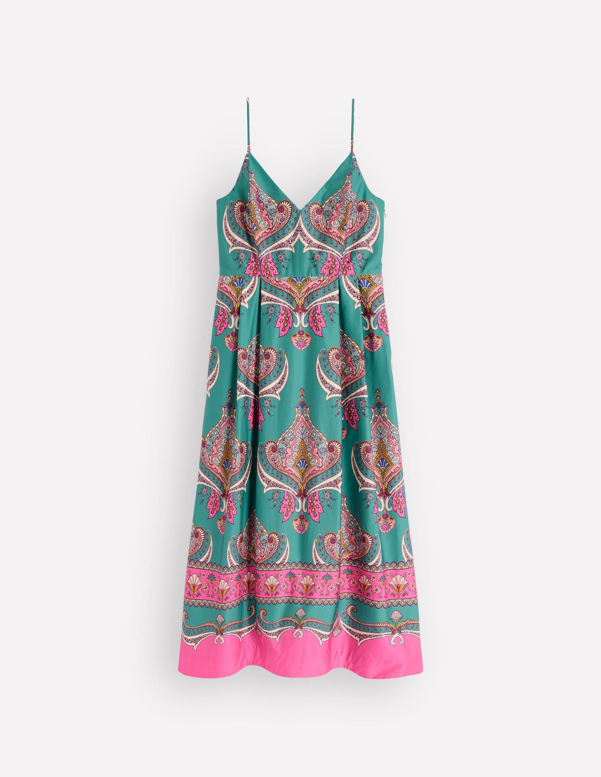 Empire Poplin Occasion Dress-Aurora Blue,  Ornamental Charm-6