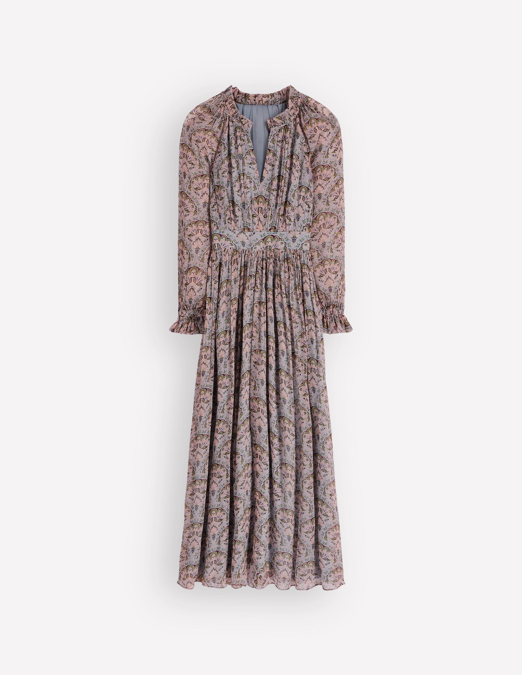 Romantisches Kleid mit Rüschenausschnitt-Bunt Paradiesgärten - Image 8