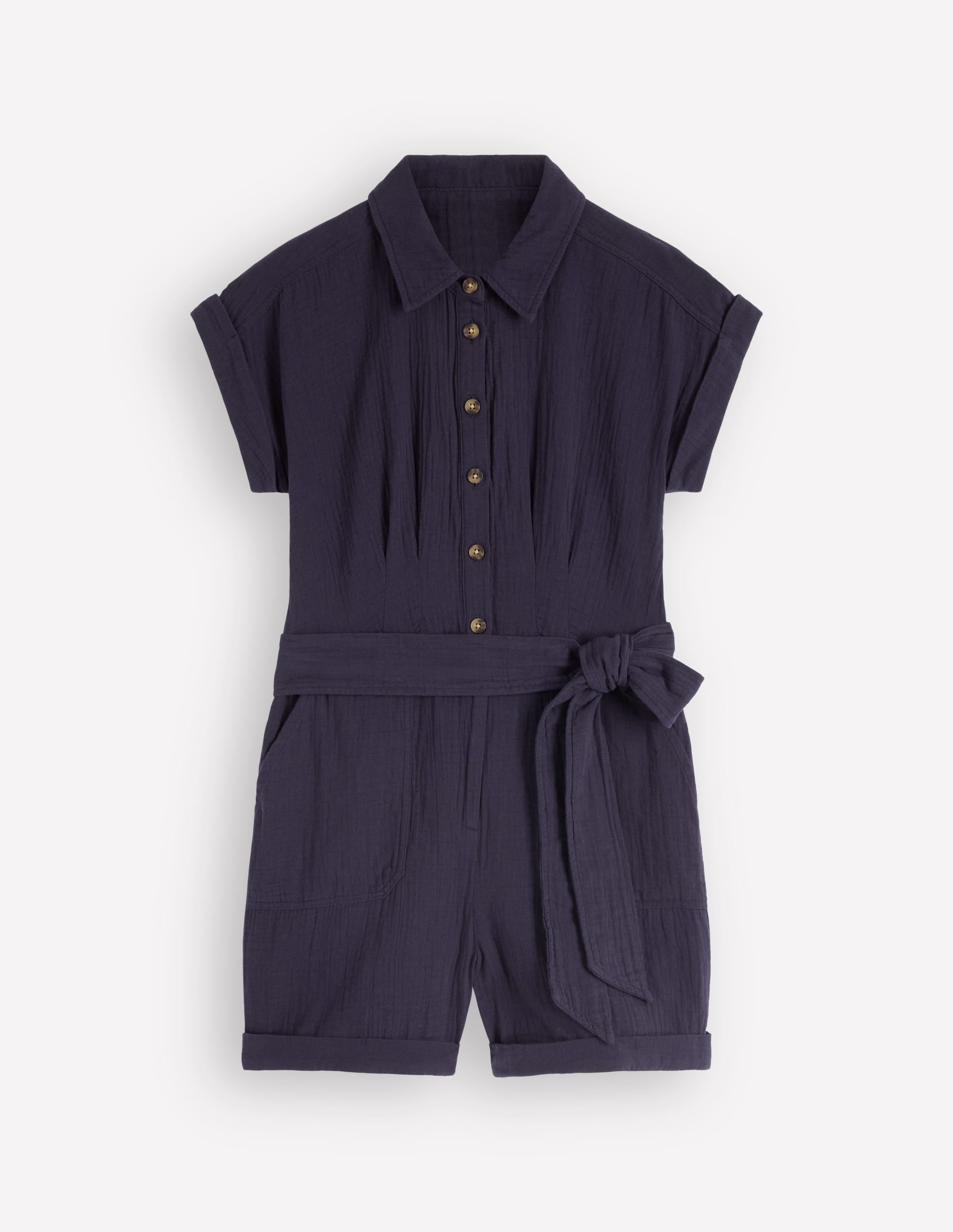 Kay Doppeltuch-Jumpsuit-Marineblau - Image 6