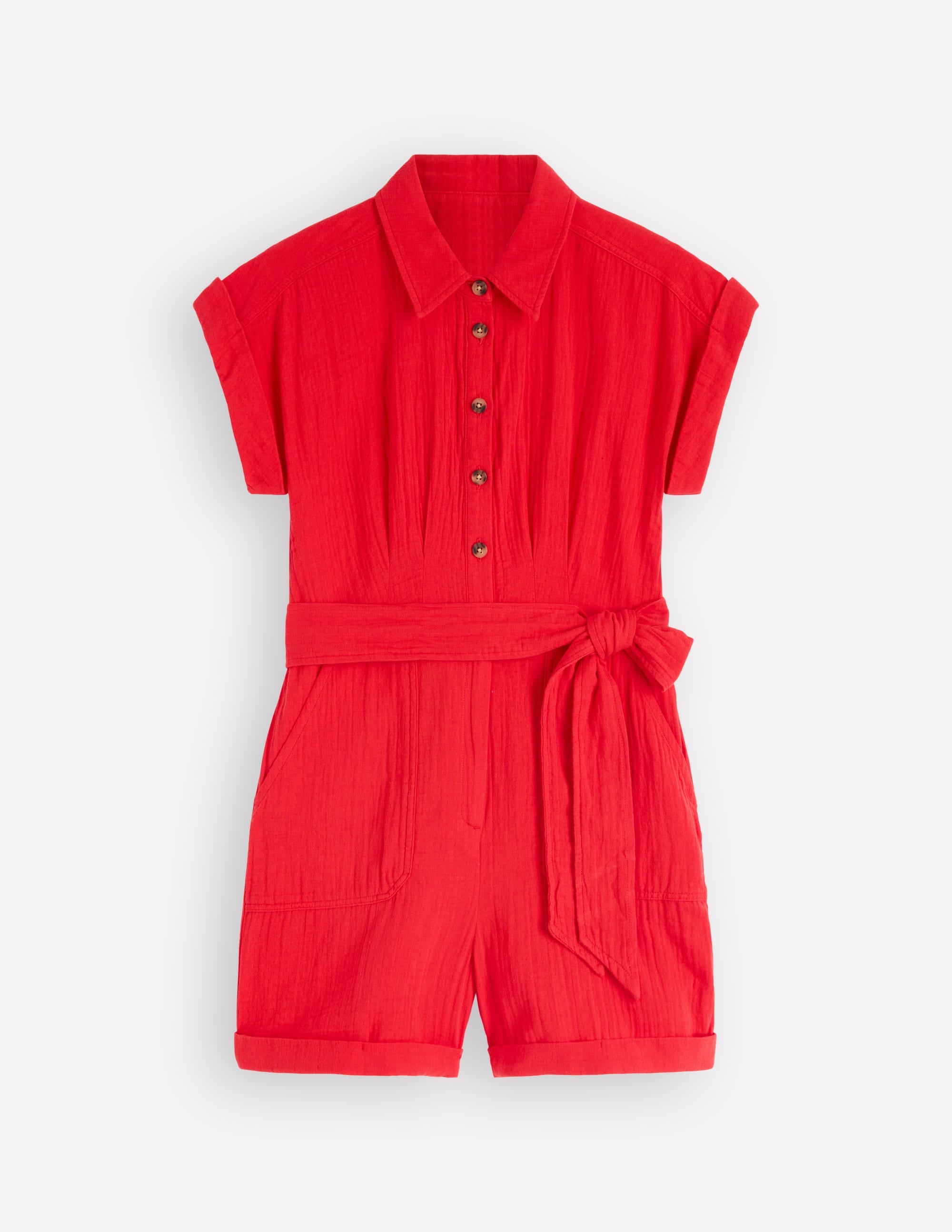 Kay Doppeltuch-Jumpsuit-Mohnblumenrot - Image 5
