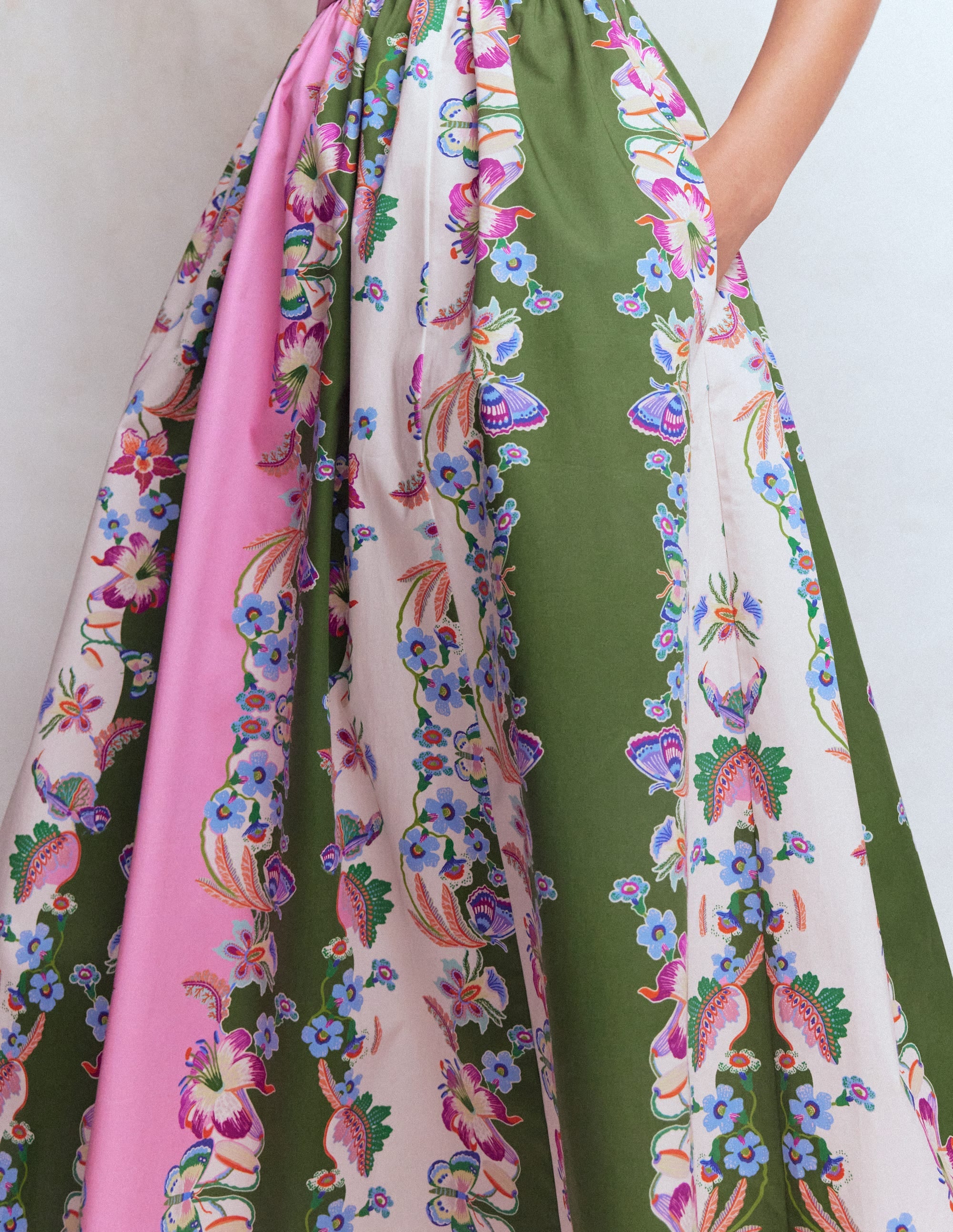 Ausgestelltes Midikleid-Orchideenhimmel Streifen - Image 2