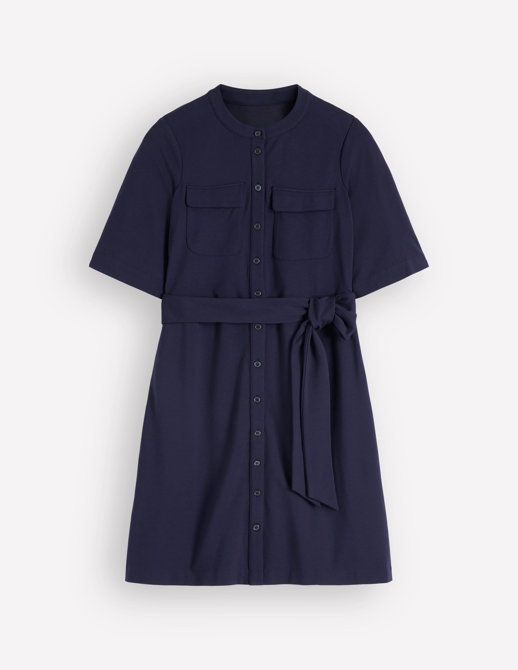 Ponte-Kleid mit Taschen vorn-Marineblau - Image 5