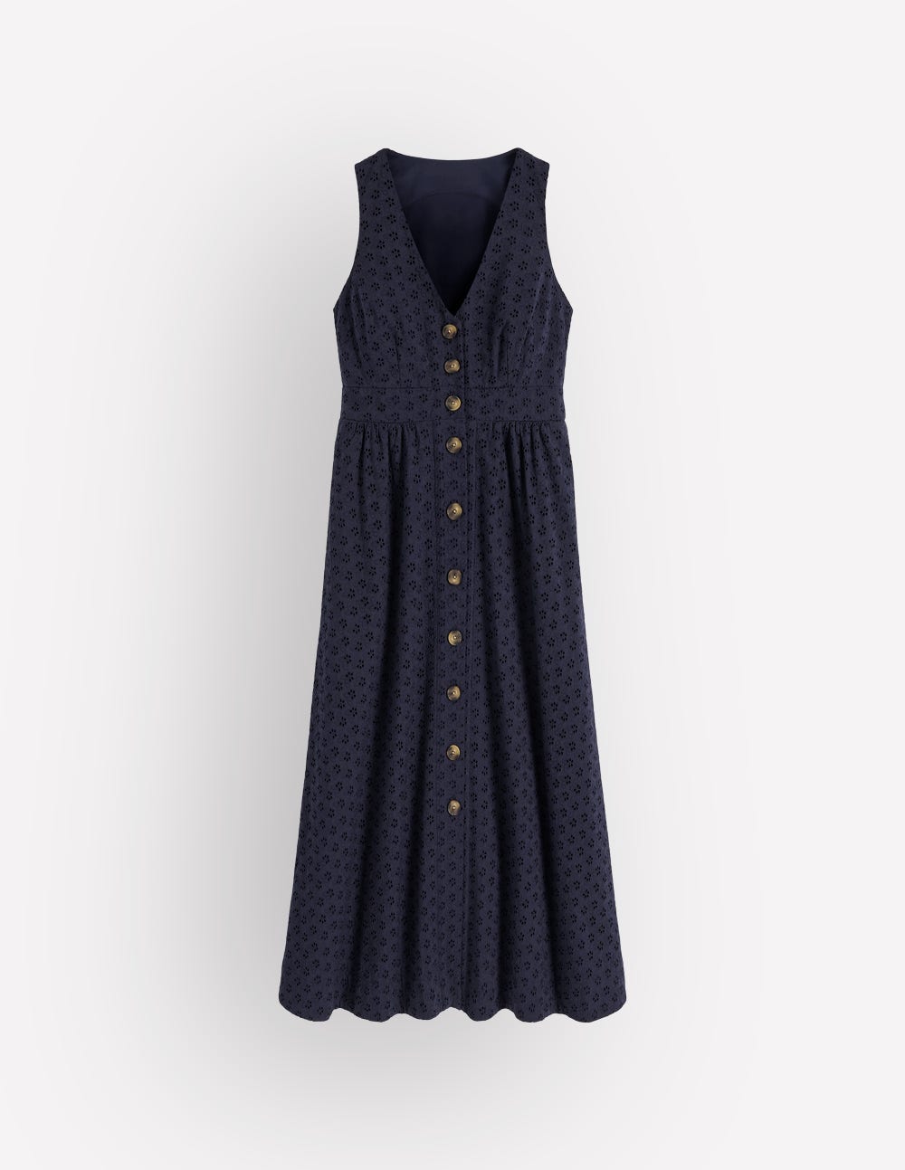 Catherine Kleid mit Lochstickerei-Marineblau, Lochstickerei - Image 5