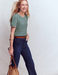 Monica Strick-T-Shirt-Blau