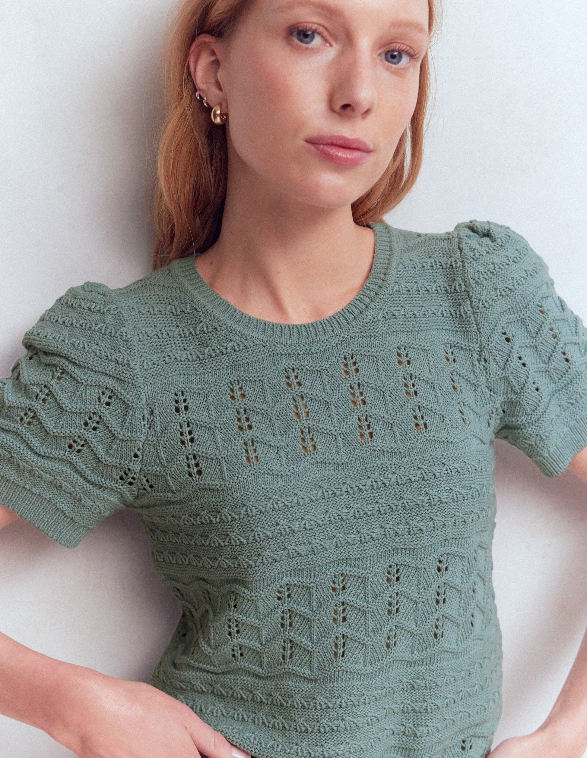 Monica Strick-T-Shirt-Blau-4