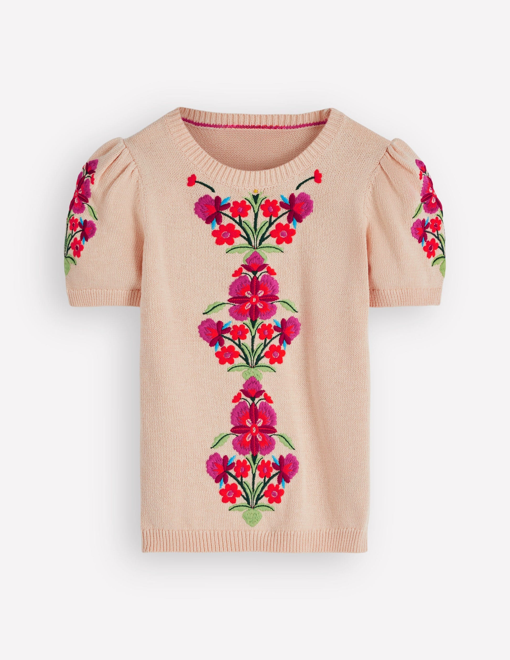 Monica Strick-T-Shirt-Naturweiß-5