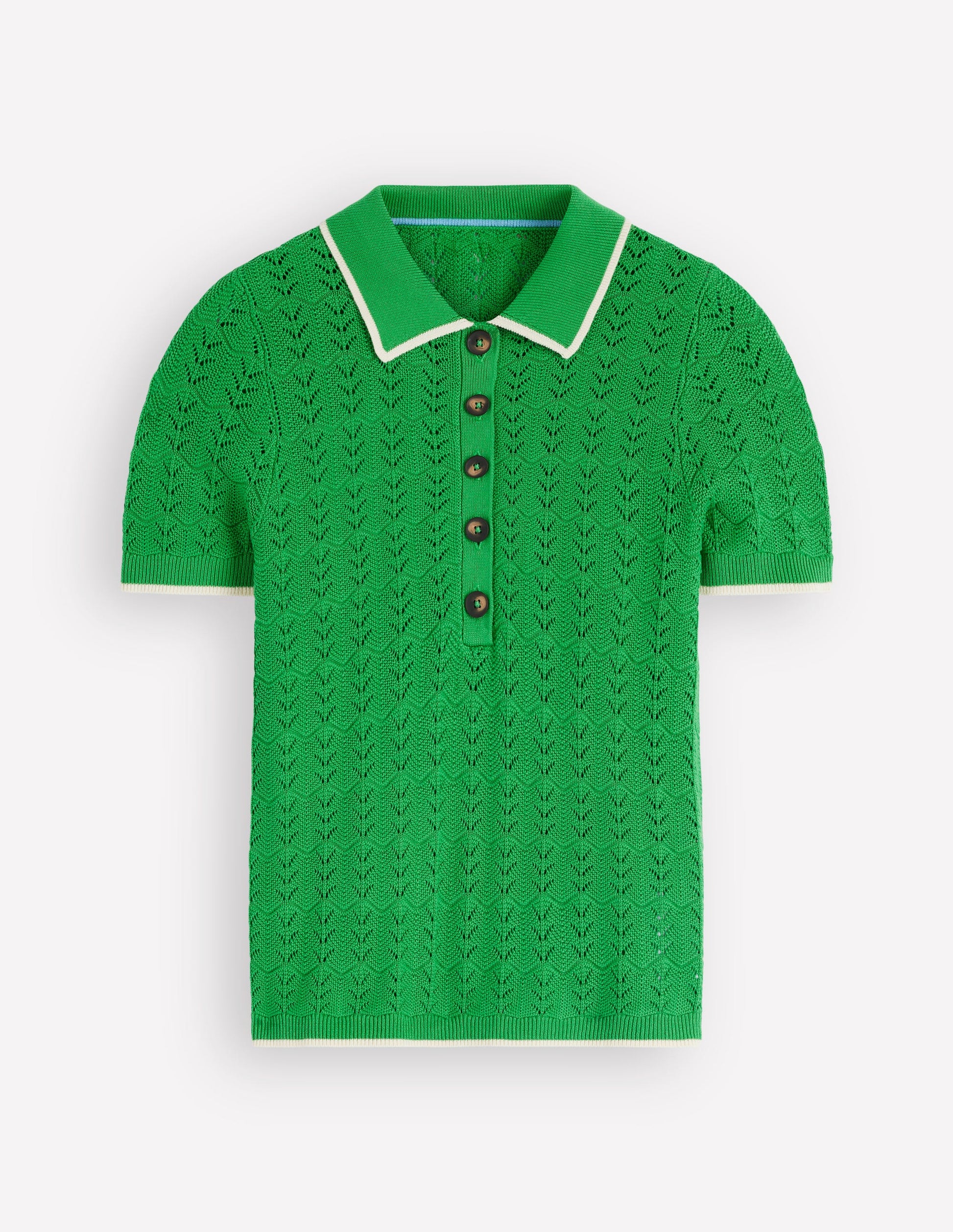 Pointelle Henley T-shirt DNU-Online Lime-7