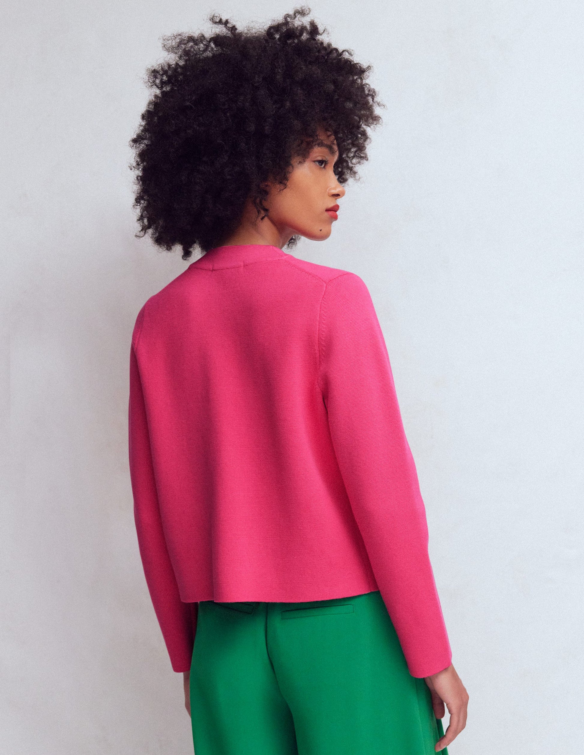 Elena Jacke mit Stehkragen-Rosa, Stickerei-3