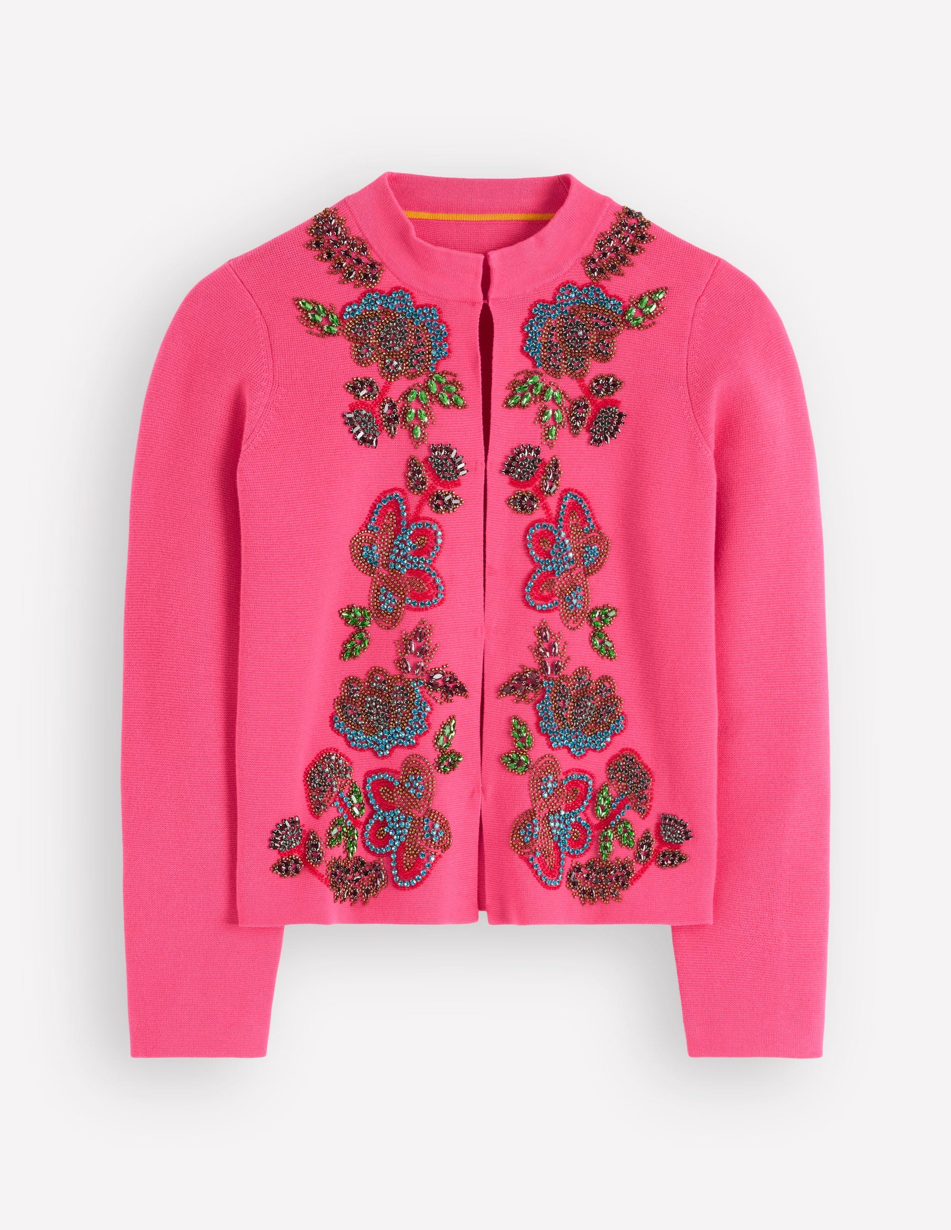 Elena Jacke mit Stehkragen-Rosa, Stickerei-7