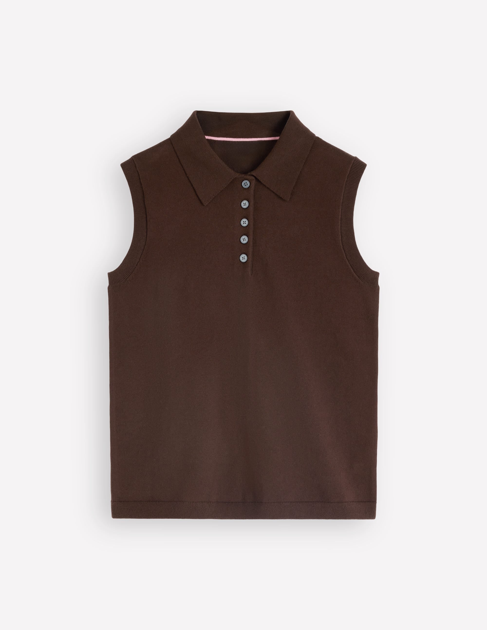 Chloe Henley Knitted Tank-Bitter Chocolate | Boden EU
