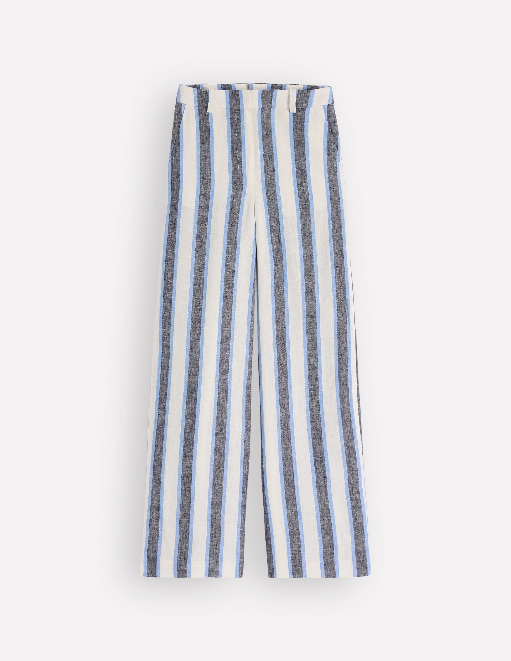 Belgravia Leinenhose-Blau/Weiß, Gestreift-8