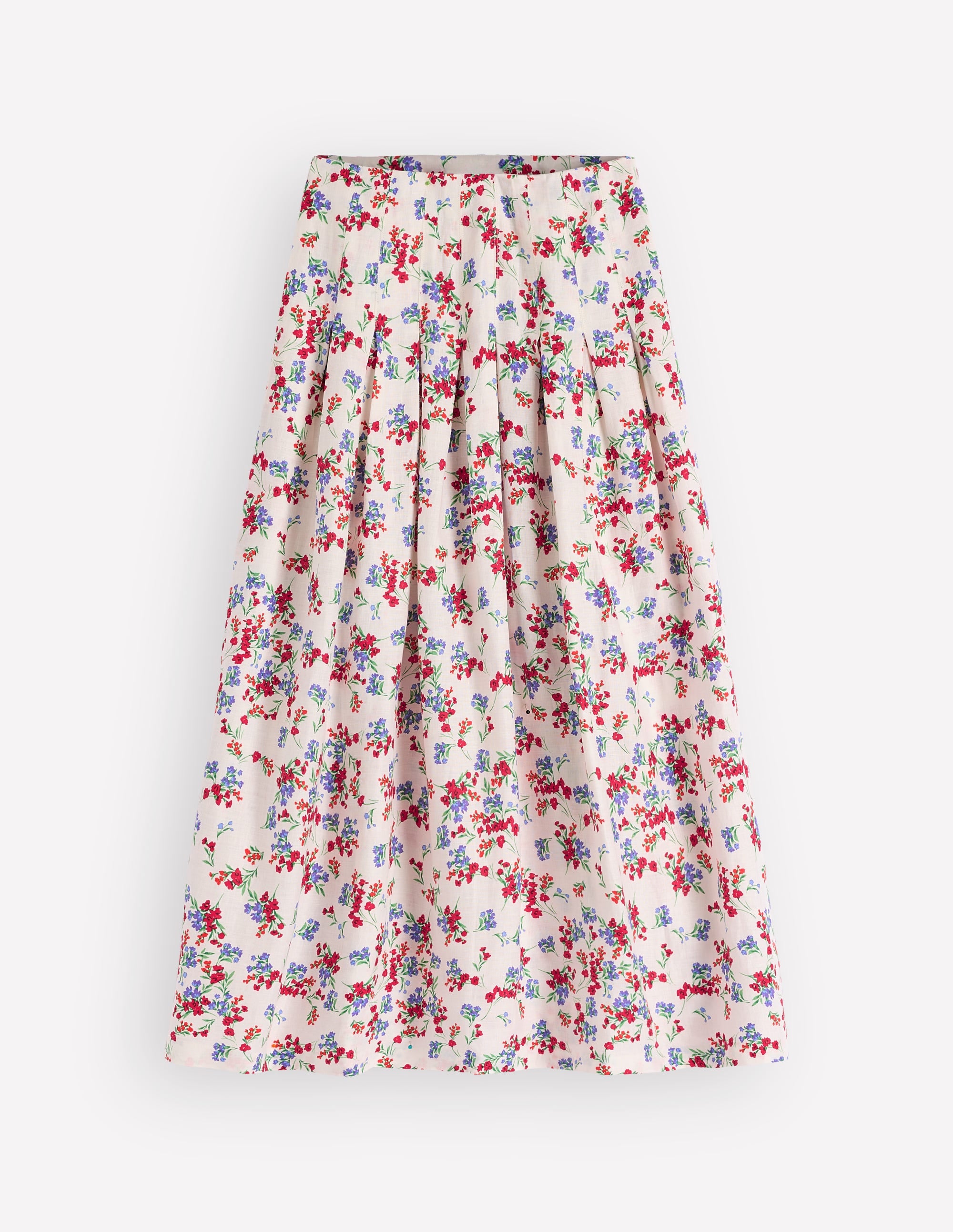 Jupe Valentina en lin-Ivoire, motif Bloom Scatter - Image 9