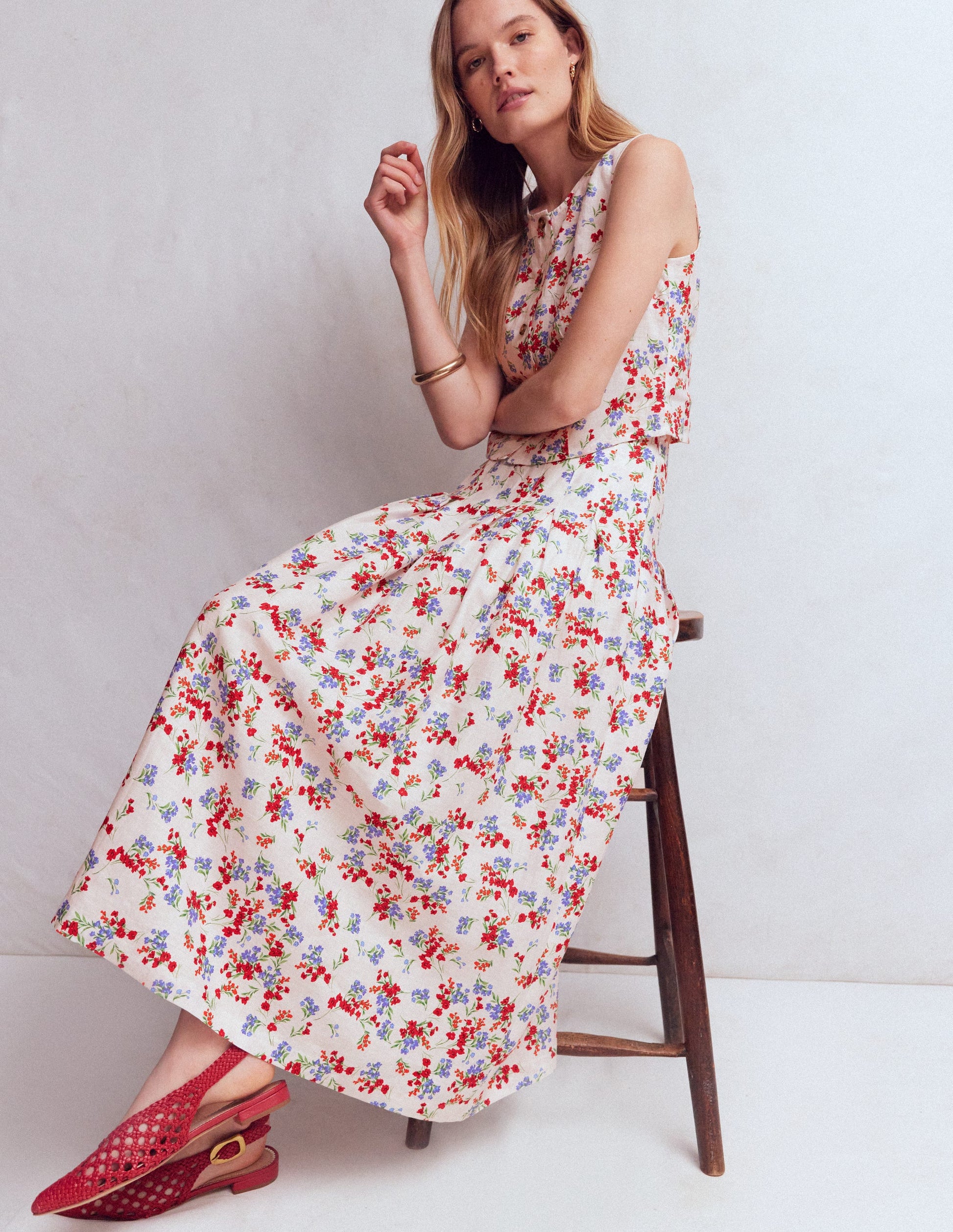 Valentina Leinenrock-Naturweiß, Blütenpracht-2